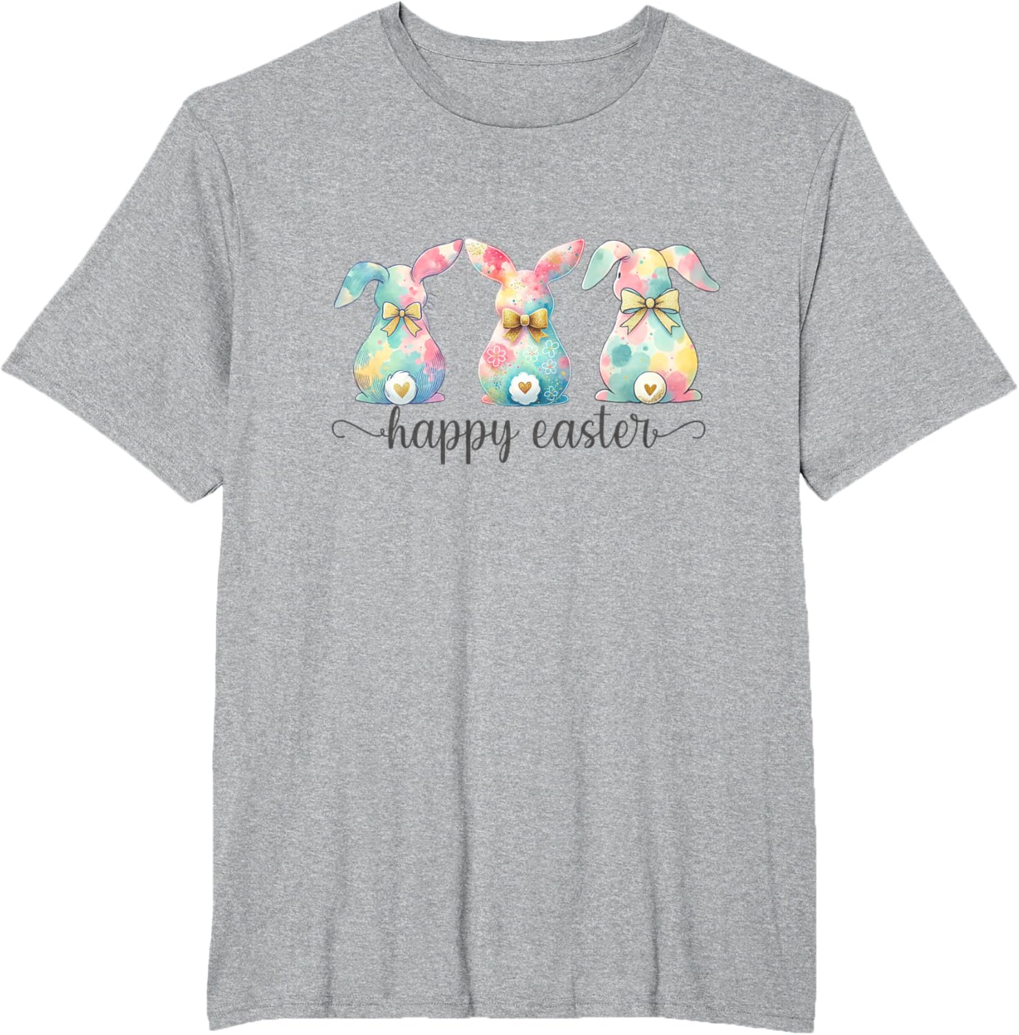 Easter Coquette Bow Bunny Rabbit Trio Cute Happy Easter Day T-Shirt