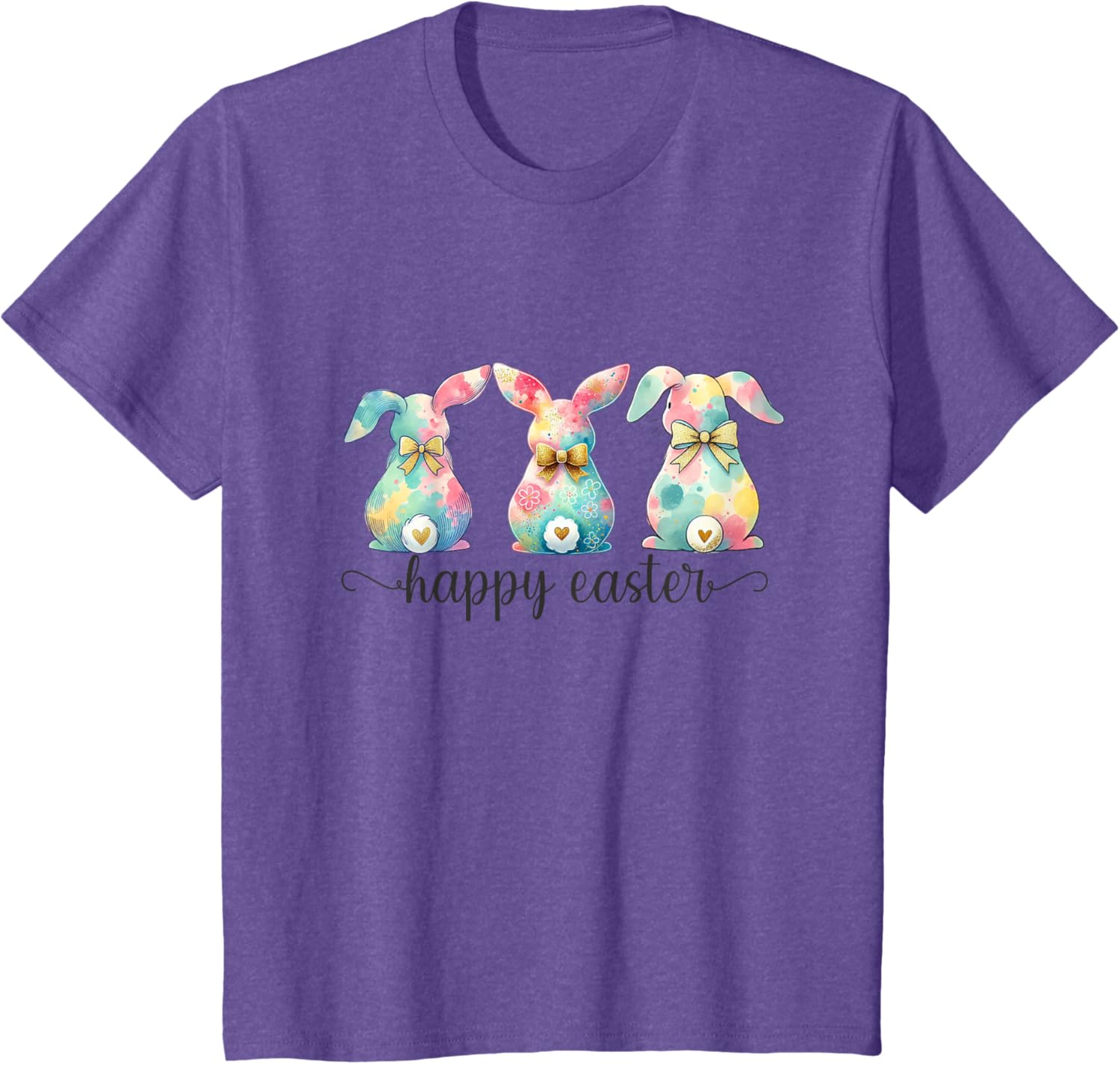 Easter Coquette Bow Bunny Rabbit Trio Cute Happy Easter Day T-Shirt