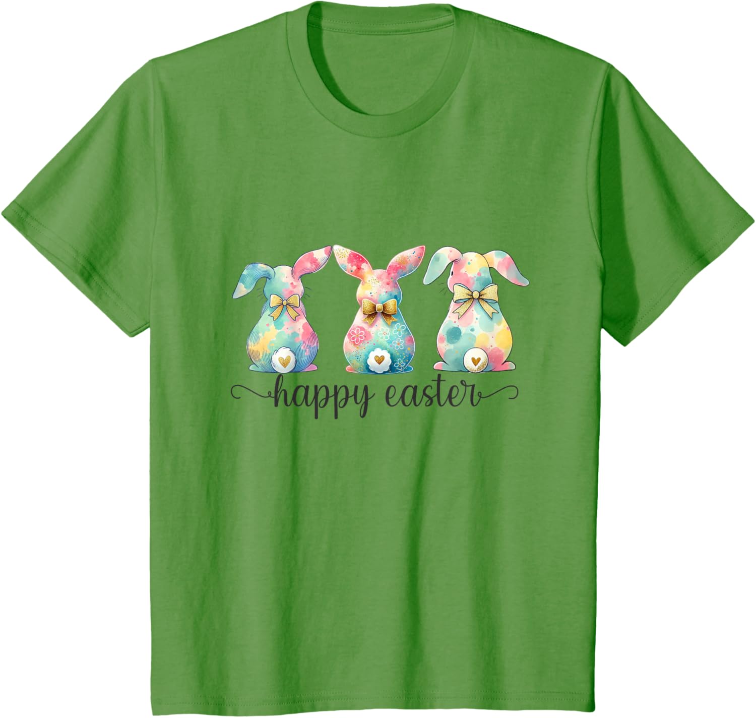 Easter Coquette Bow Bunny Rabbit Trio Cute Happy Easter Day T-Shirt