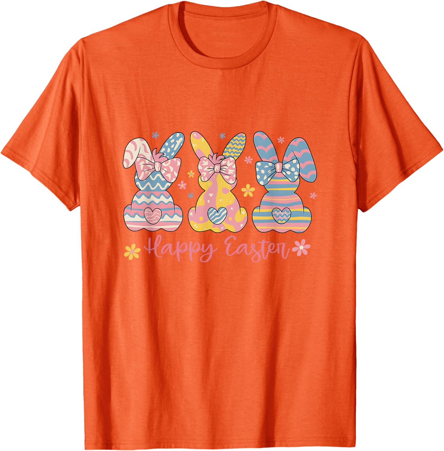 Easter Coquette Bow Bunny Rabbit Trio Cute Happy Easter Day T-Shirt