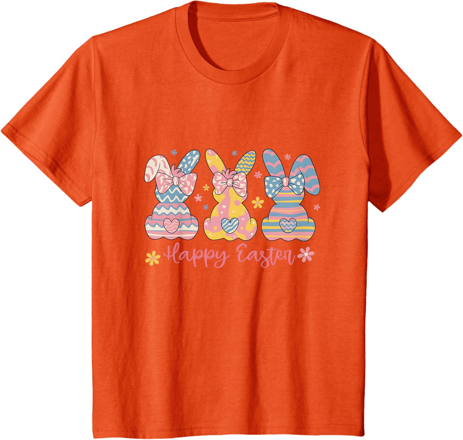 Easter Coquette Bow Bunny Rabbit Trio Cute Happy Easter Day T-Shirt