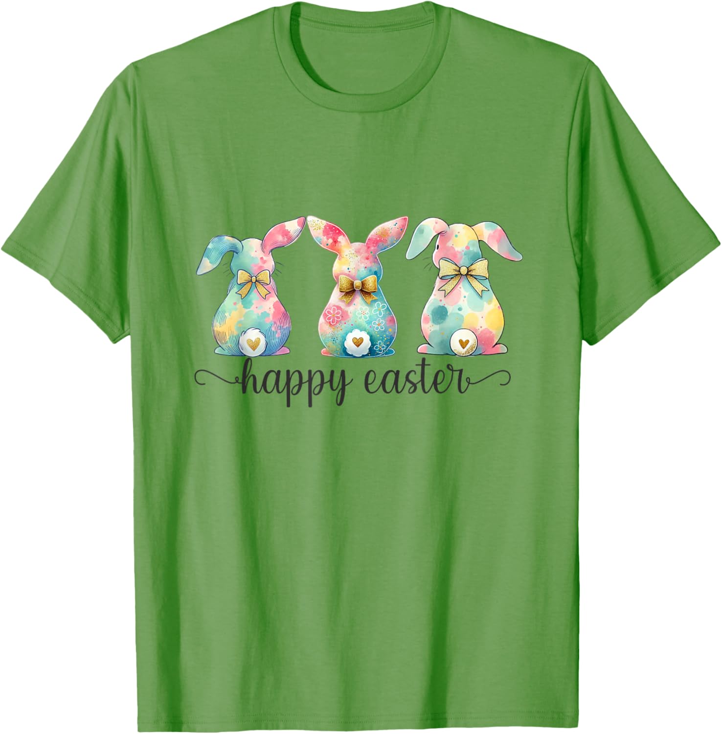 Easter Coquette Bow Bunny Rabbit Trio Cute Happy Easter Day T-Shirt