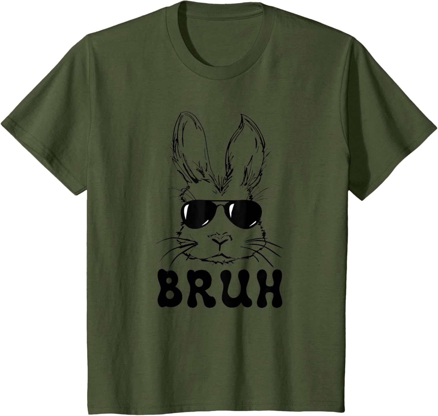 Easter Day Bruh Bunny With Sunglasses Men Boys Kids Easter T-Shirt