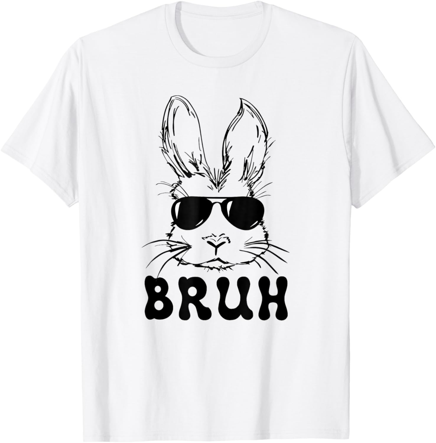 Easter Day Bruh Bunny With Sunglasses Men Boys Kids Easter T-Shirt