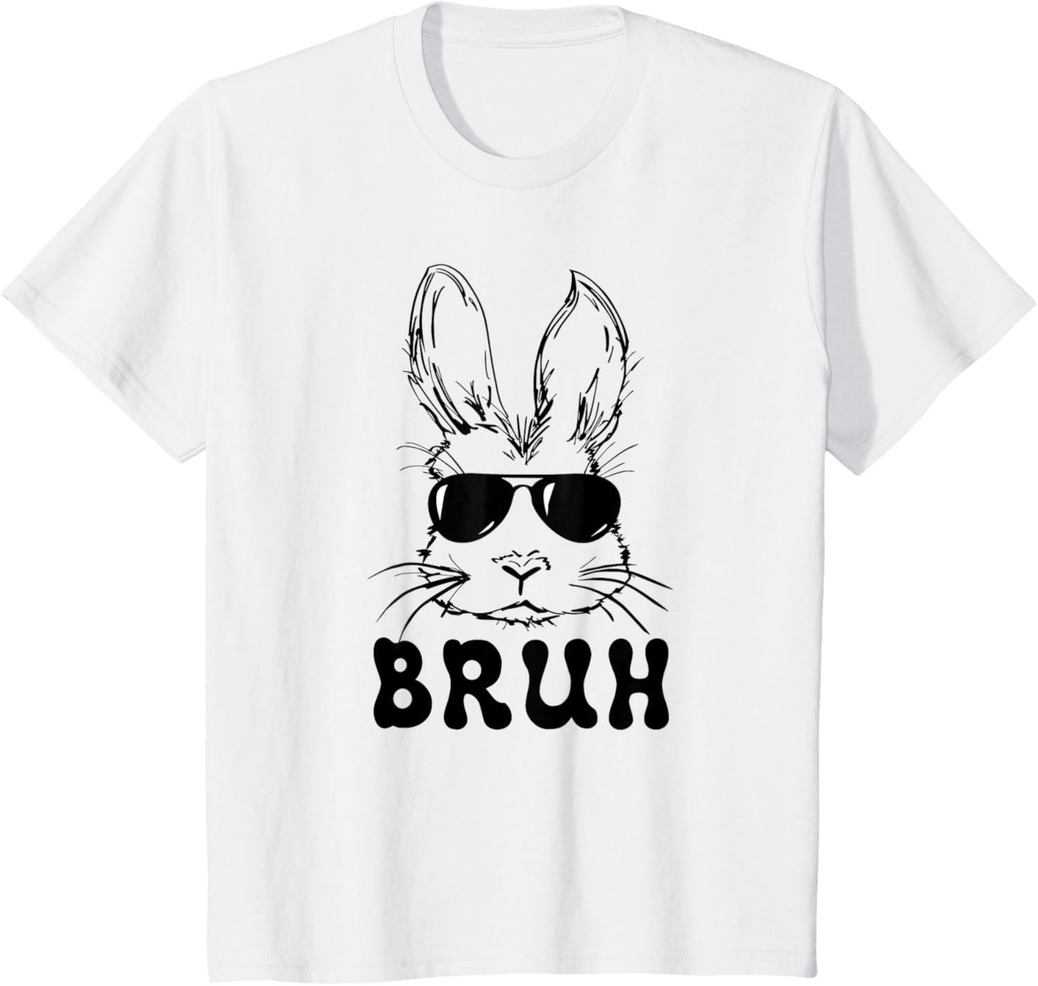 Easter Day Bruh Bunny With Sunglasses Men Boys Kids Easter T-Shirt