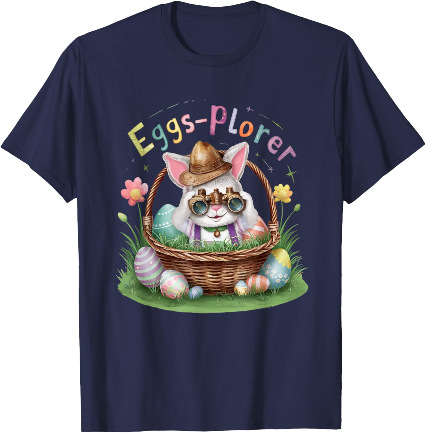 Easter Day Bunny Egg Funny Adventure toddler Kids explorer T-Shirt