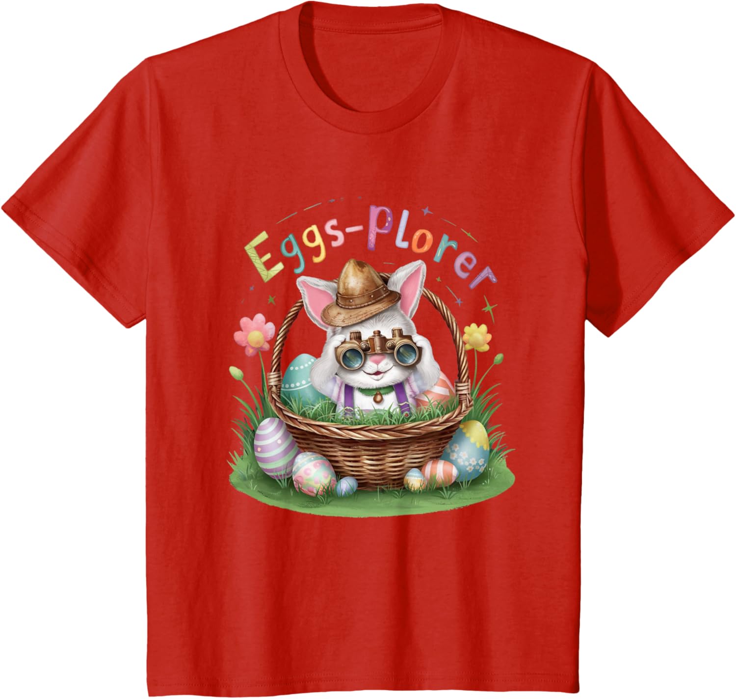 Easter Day Bunny Egg Funny Adventure toddler Kids explorer T-Shirt