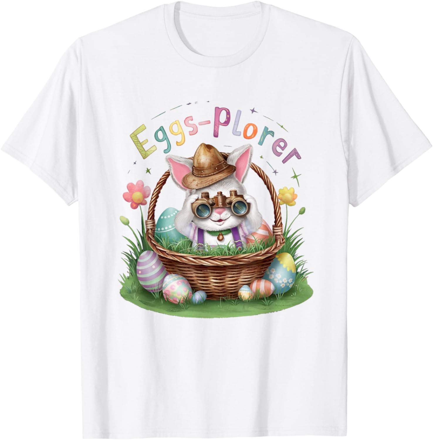 Easter Day Bunny Egg Funny Adventure toddler Kids explorer T-Shirt