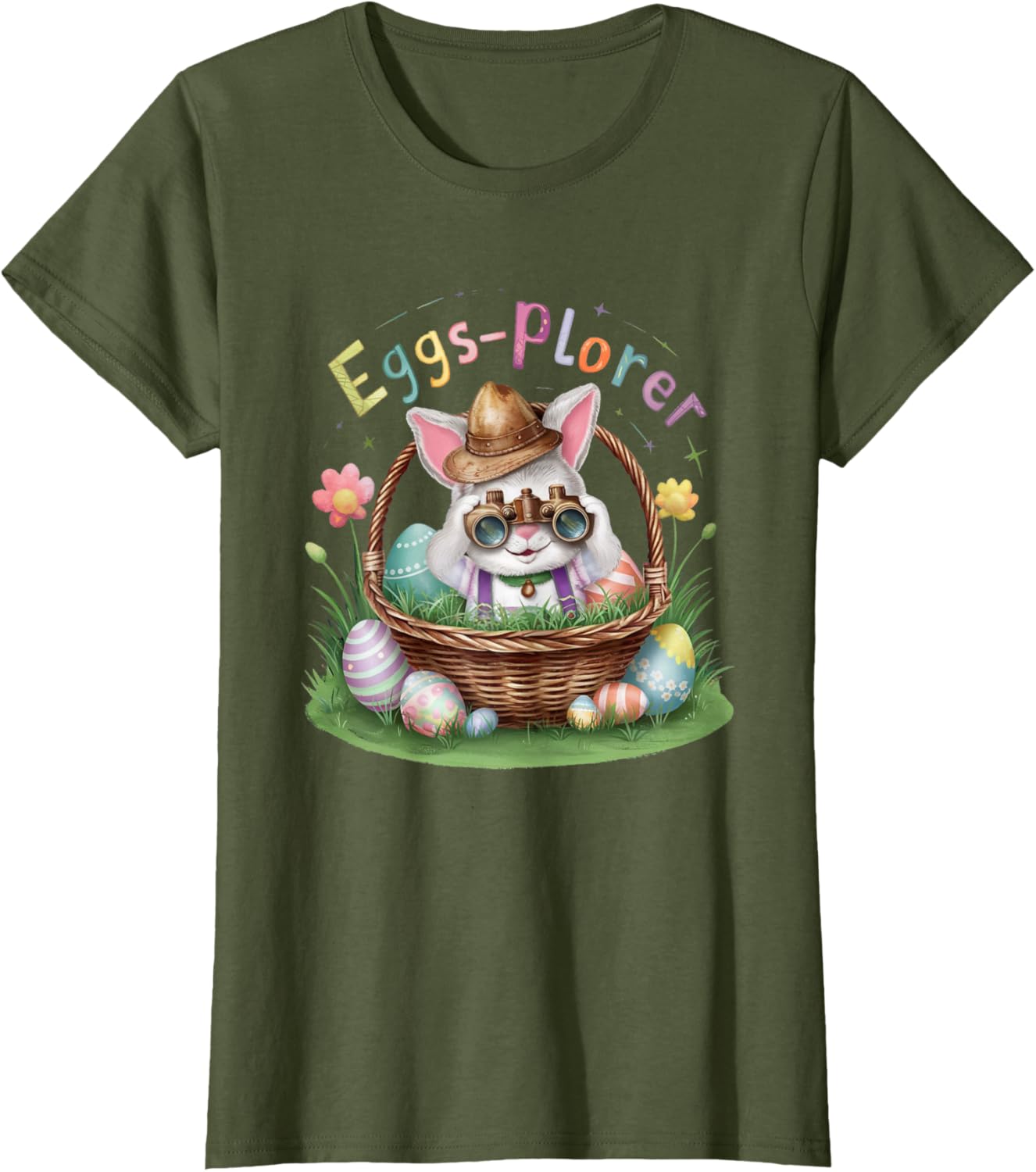 Easter Day Bunny Egg Funny Adventure toddler Kids explorer T-Shirt