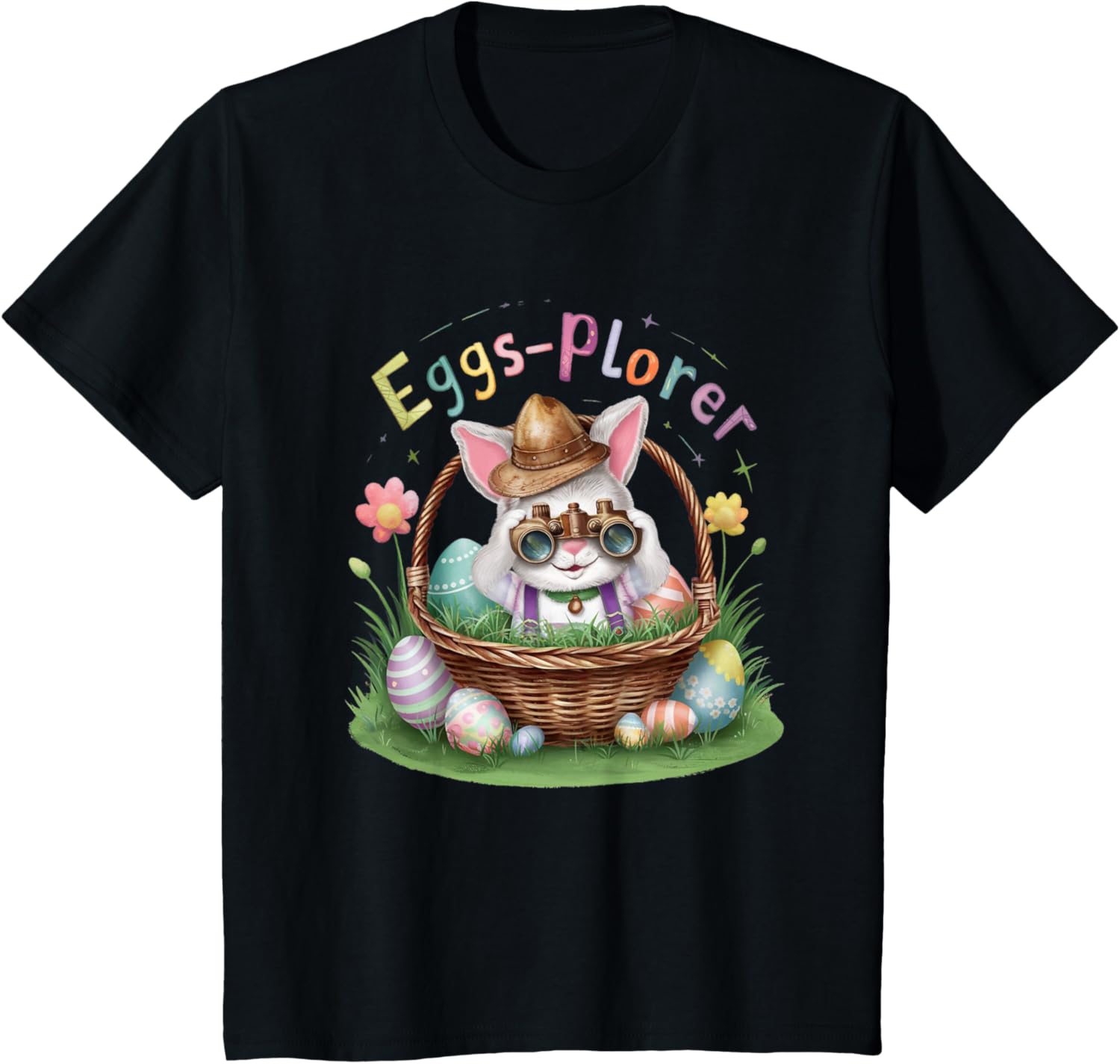 Easter Day Bunny Egg Funny Adventure toddler Kids explorer T-Shirt