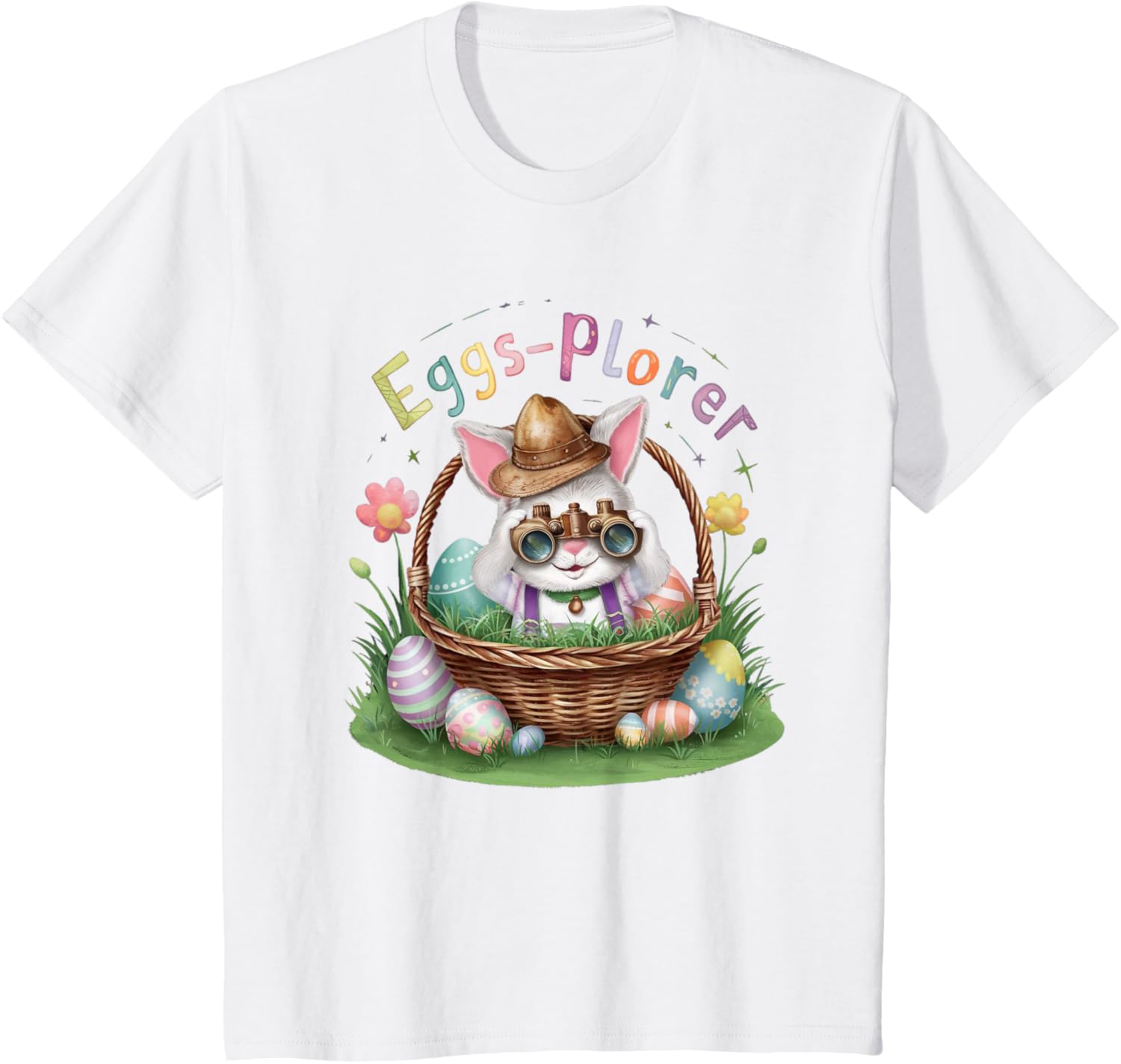 Easter Day Bunny Egg Funny Adventure toddler Kids explorer T-Shirt