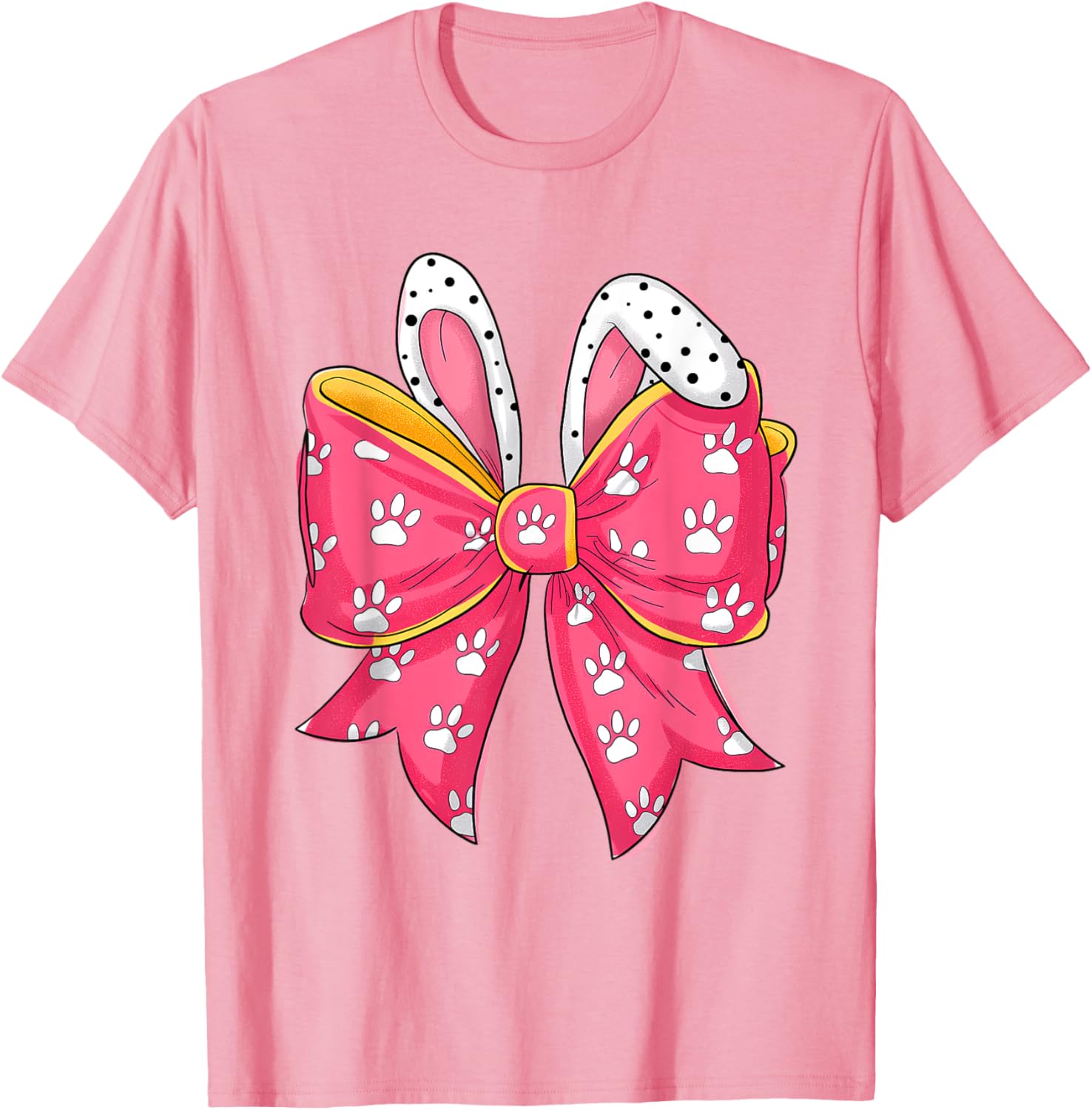 Easter Day Coquette Bow Cute Bunny Rabbit Girls Teens Kids T-Shirt