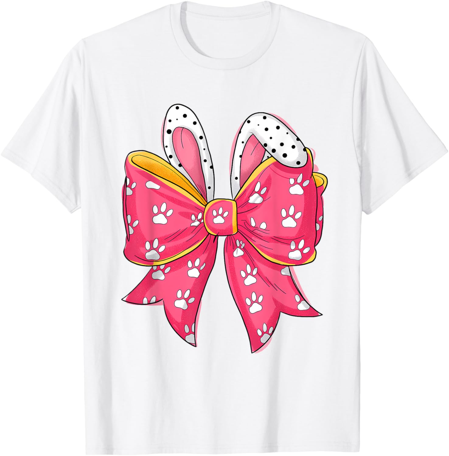 Easter Day Coquette Bow Cute Bunny Rabbit Girls Teens Kids T-Shirt