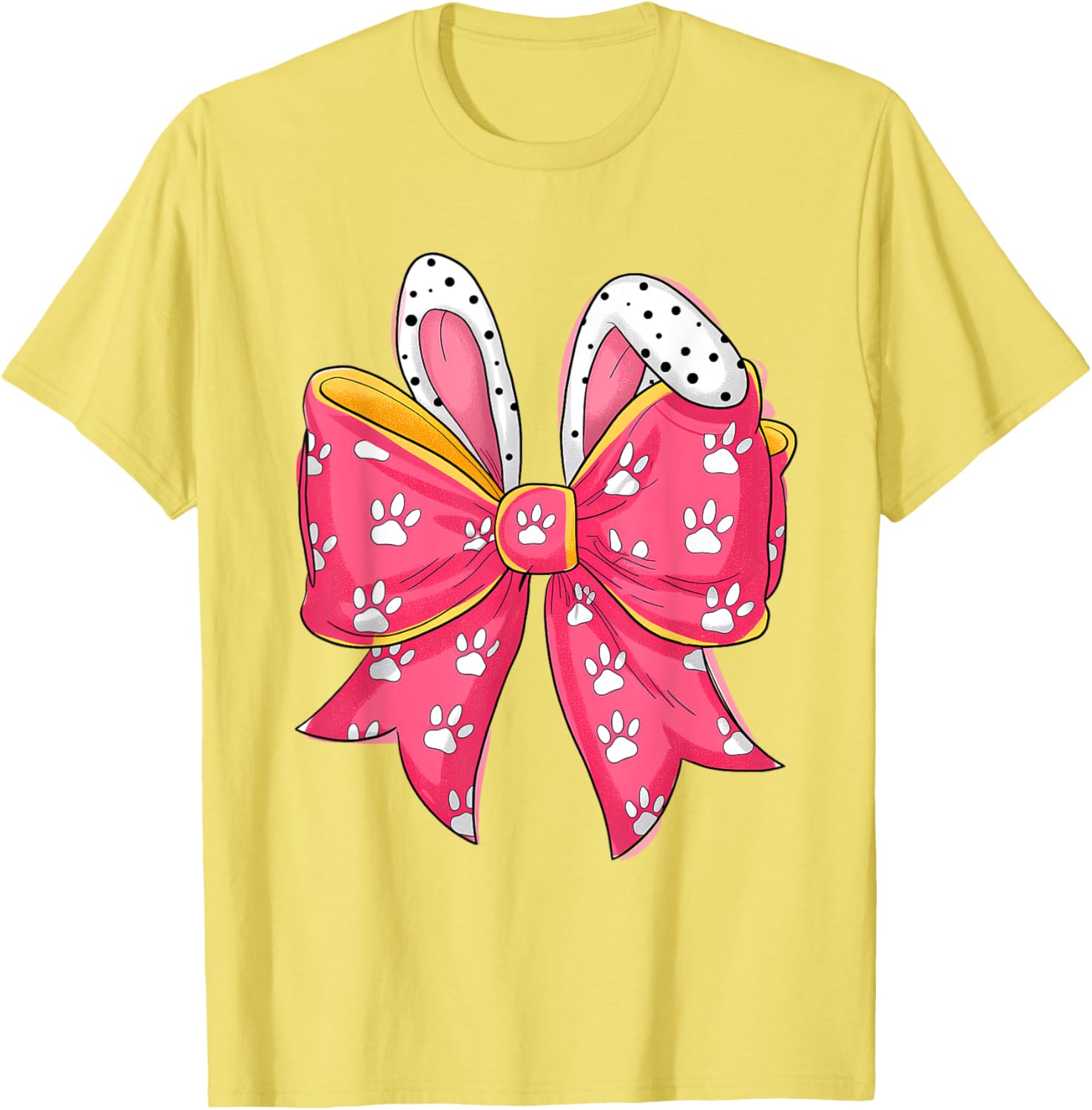 Easter Day Coquette Bow Cute Bunny Rabbit Girls Teens Kids T-Shirt