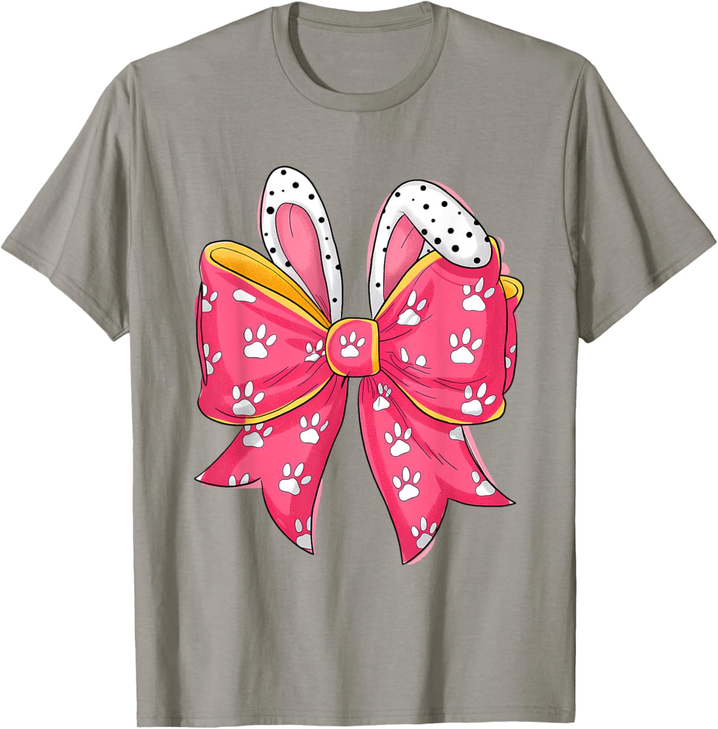 Easter Day Coquette Bow Cute Bunny Rabbit Girls Teens Kids T-Shirt