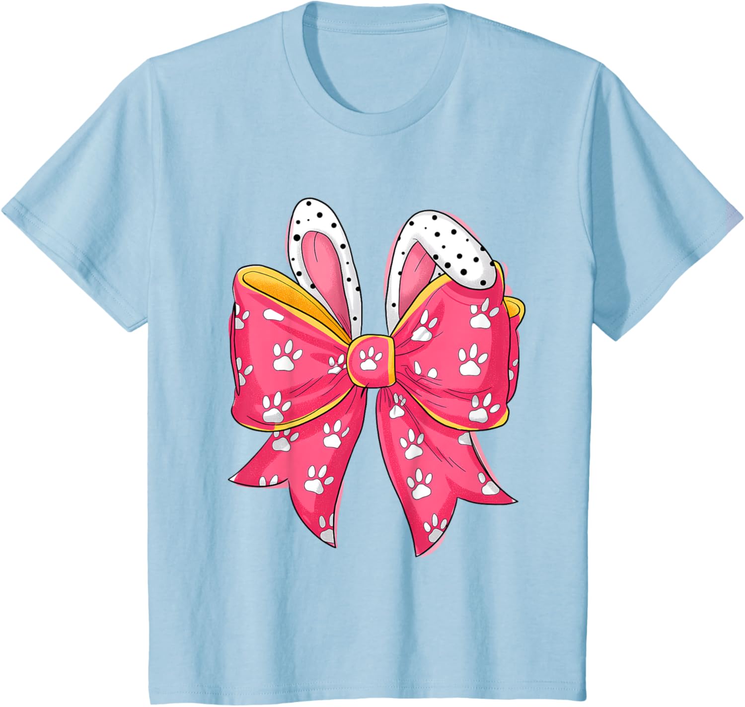 Easter Day Coquette Bow Cute Bunny Rabbit Girls Teens Kids T-Shirt