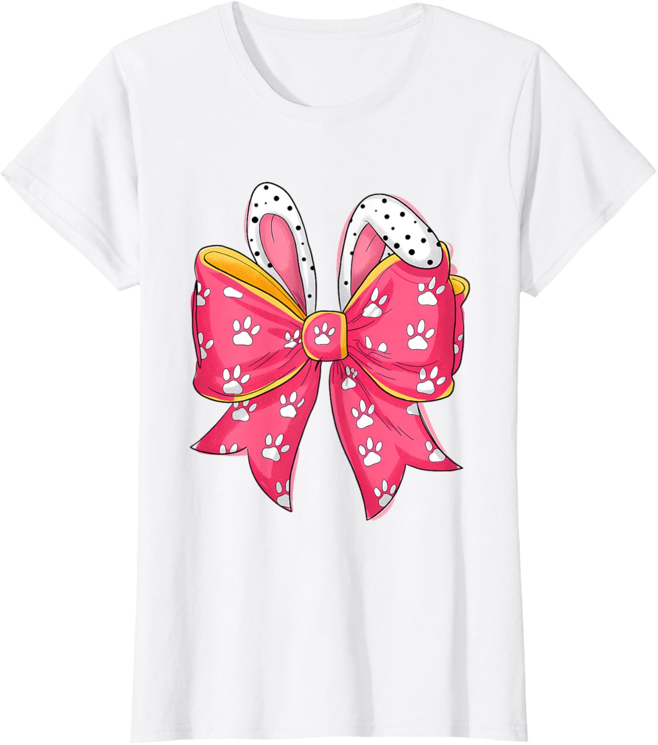 Easter Day Coquette Bow Cute Bunny Rabbit Girls Teens Kids T-Shirt