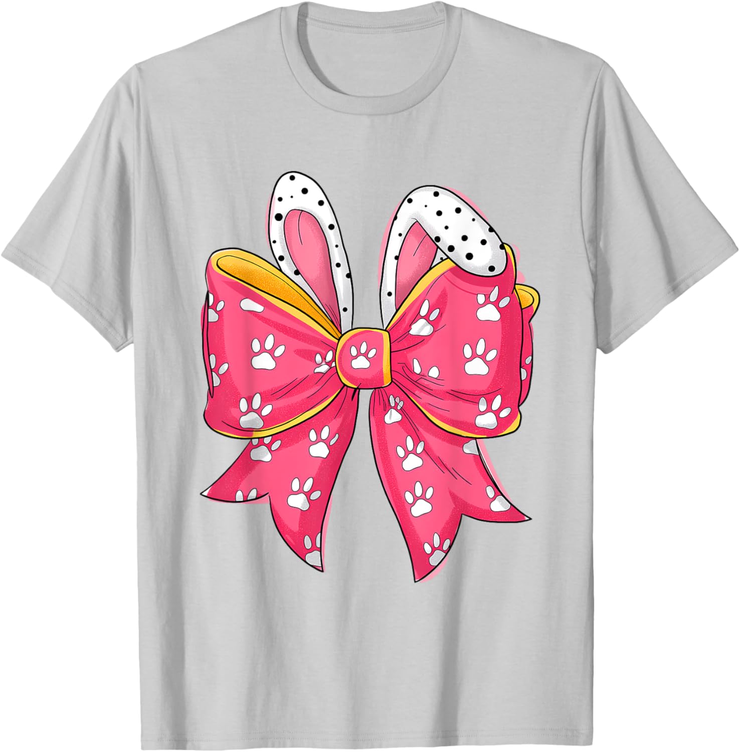 Easter Day Coquette Bow Cute Bunny Rabbit Girls Teens Kids T-Shirt