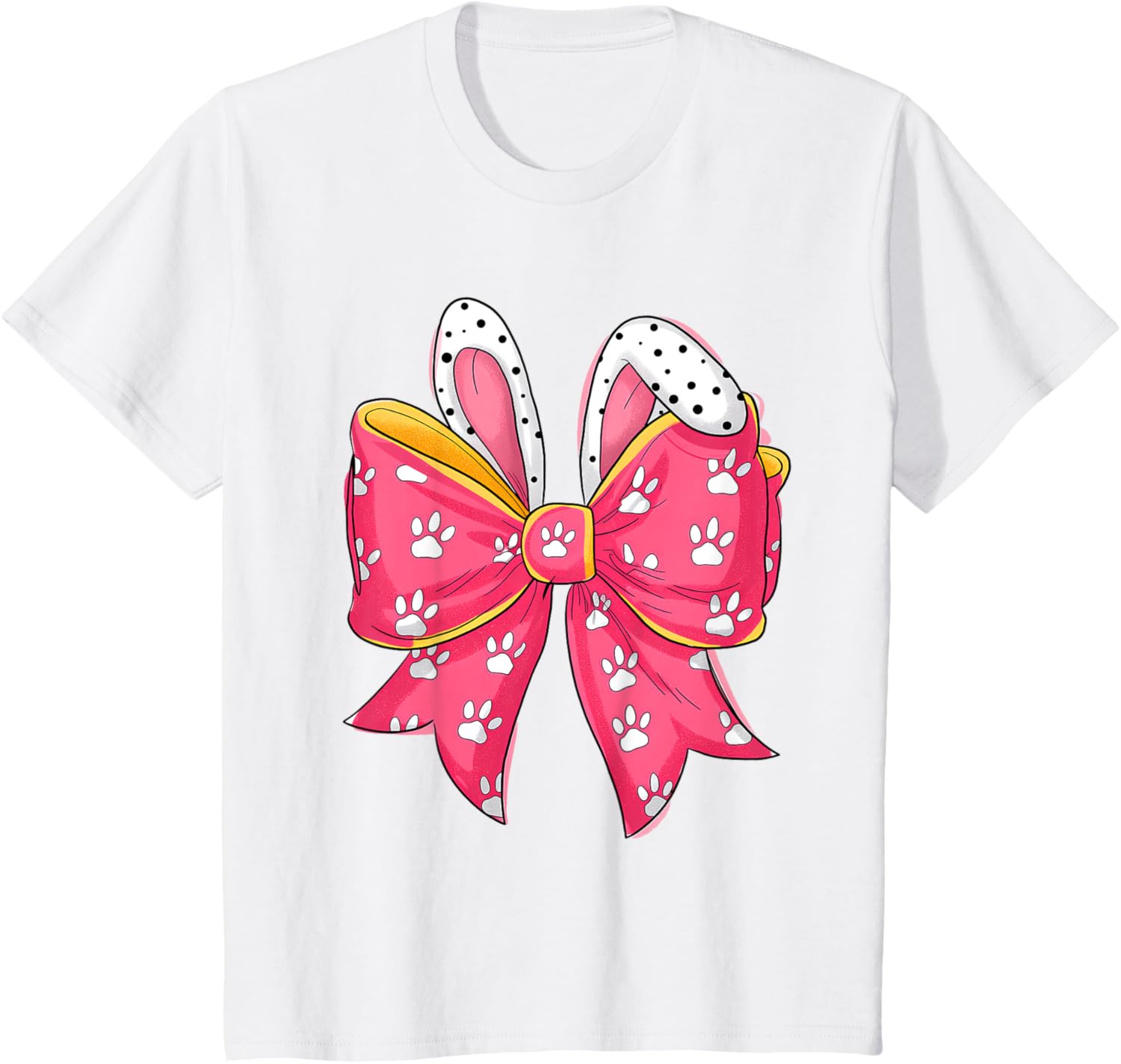 Easter Day Coquette Bow Cute Bunny Rabbit Girls Teens Kids T-Shirt