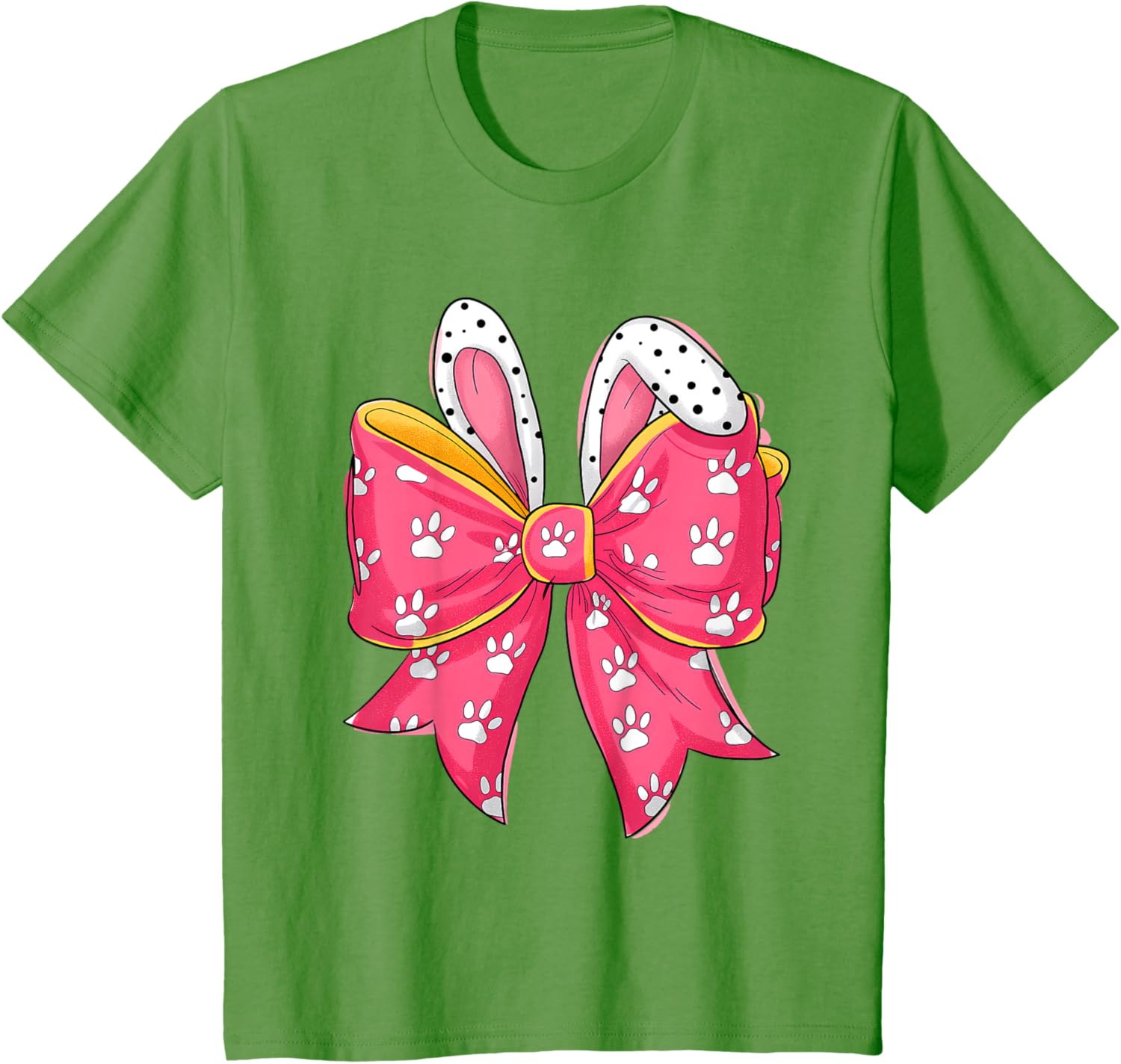 Easter Day Coquette Bow Cute Bunny Rabbit Girls Teens Kids T-Shirt