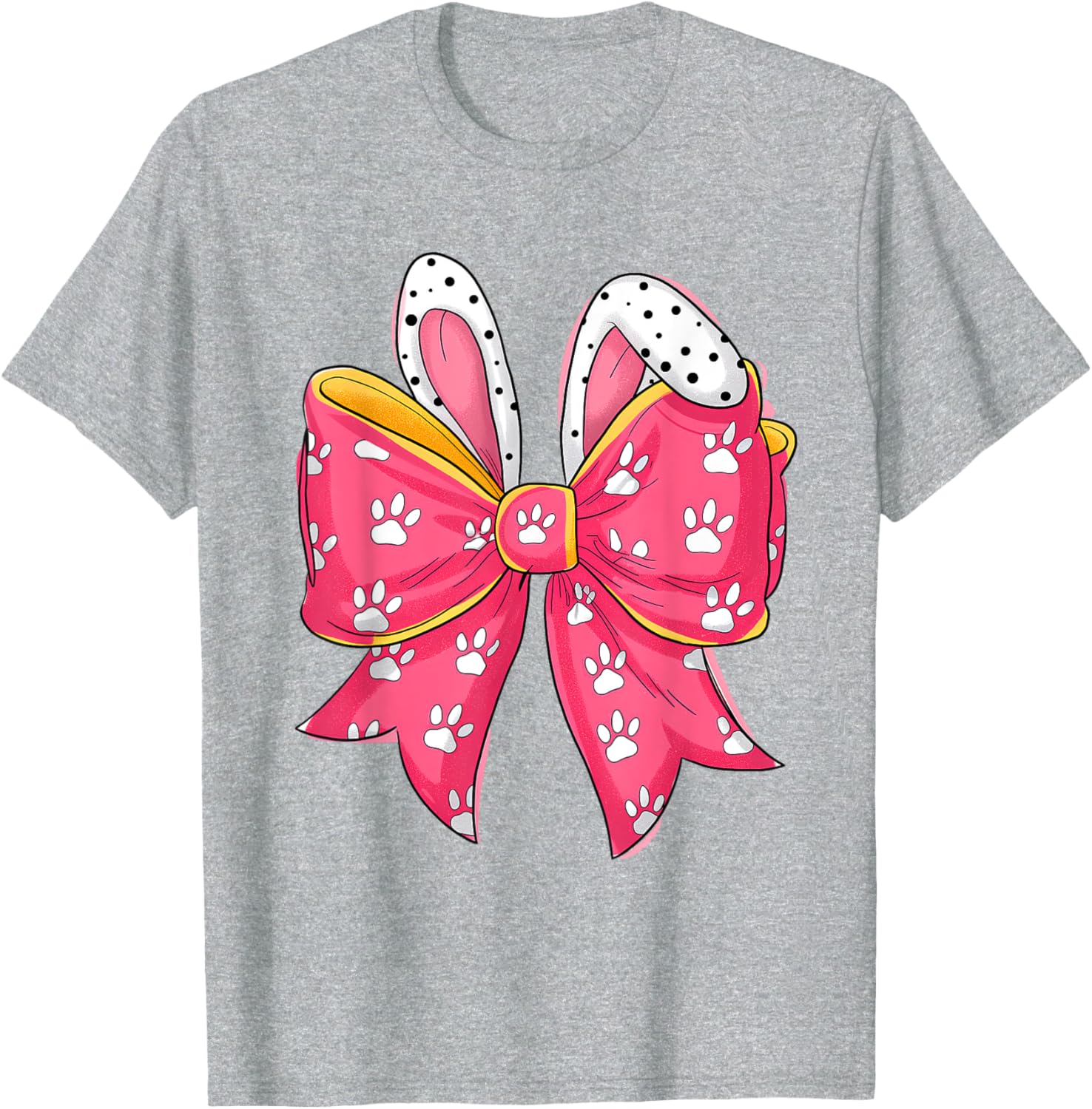 Easter Day Coquette Bow Cute Bunny Rabbit Girls Teens Kids T-Shirt