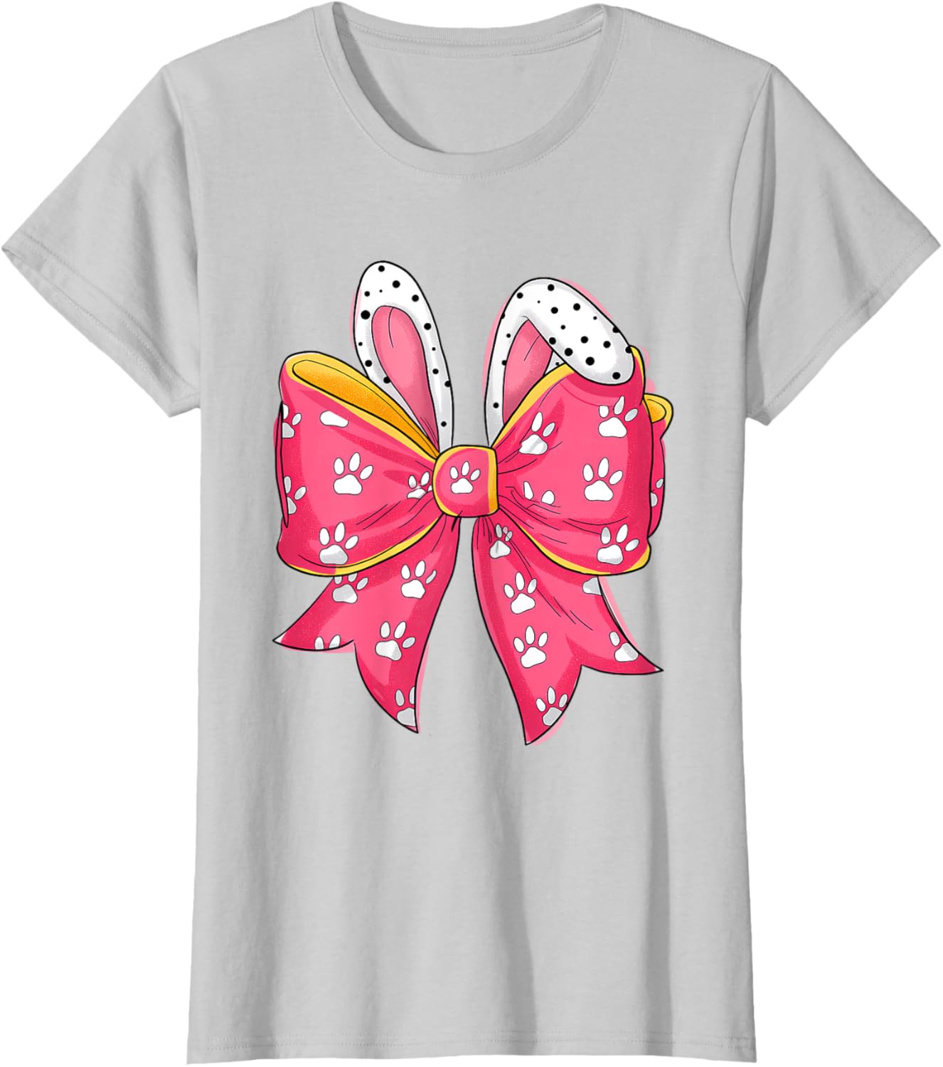 Easter Day Coquette Bow Cute Bunny Rabbit Girls Teens Kids T-Shirt