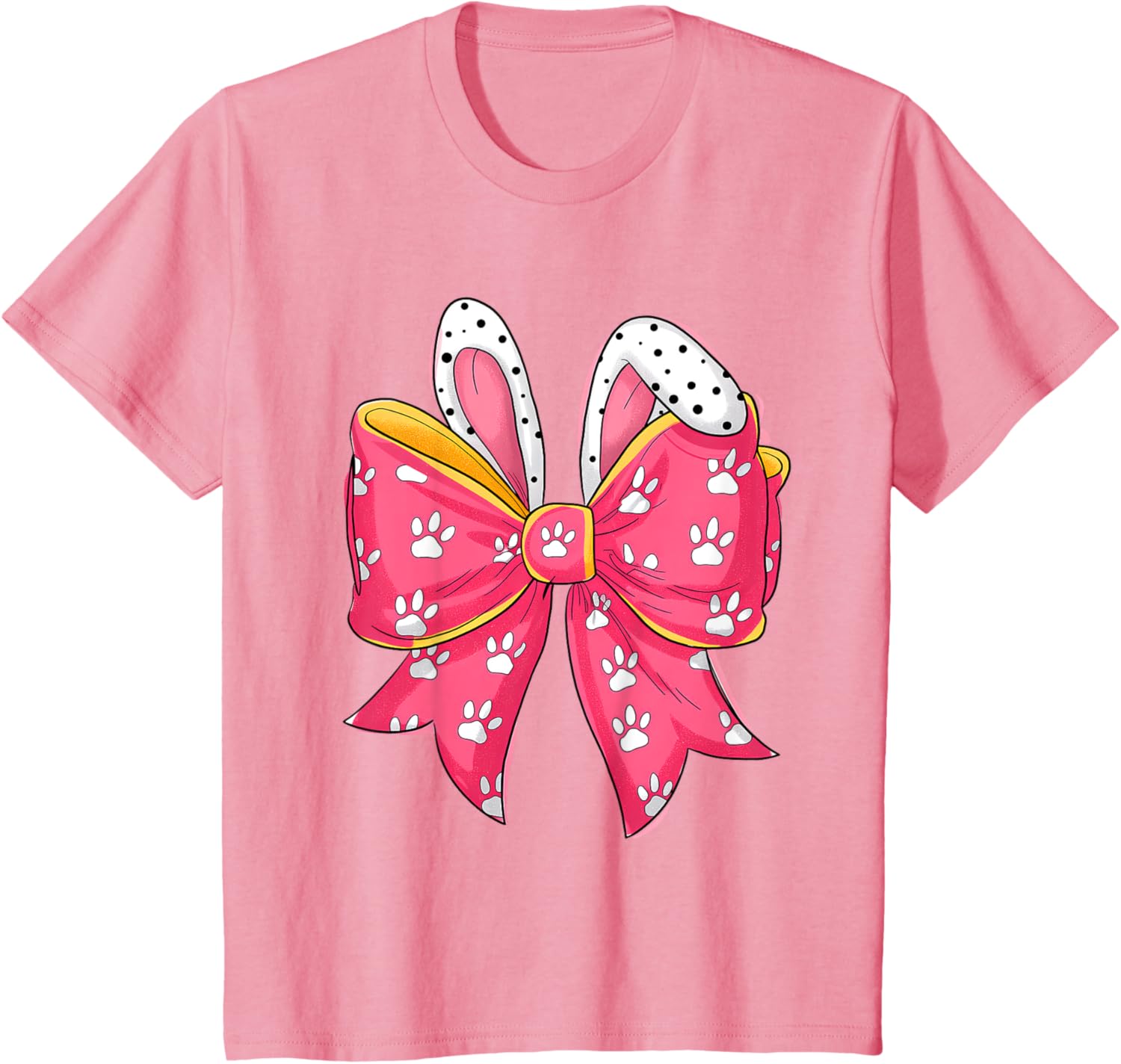 Easter Day Coquette Bow Cute Bunny Rabbit Girls Teens Kids T-Shirt