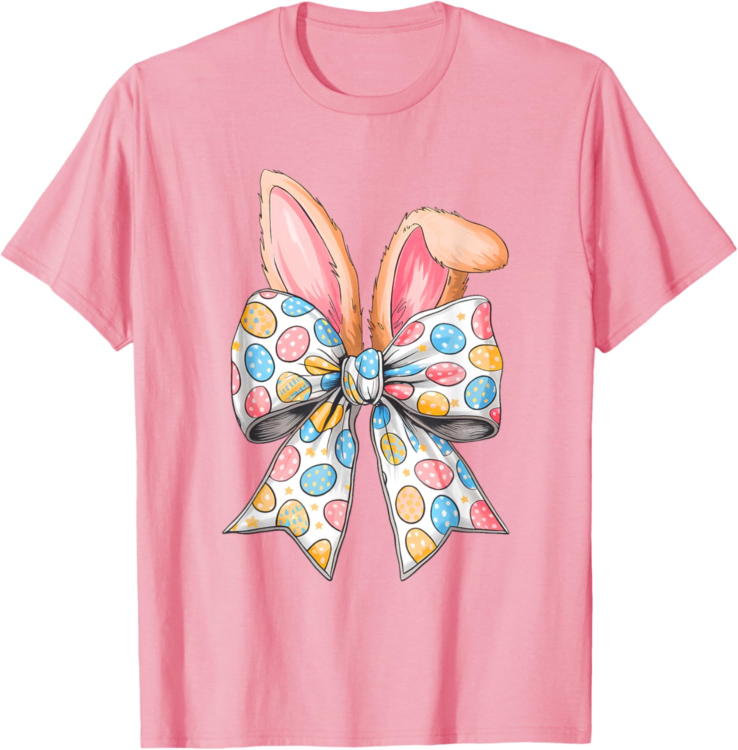 Easter Day Coquette Bow Cute Bunny Rabbit Girls Teens Kids T-Shirt