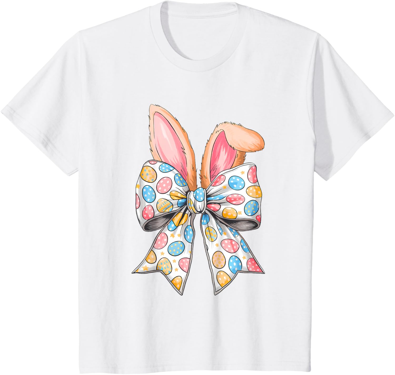 Easter Day Coquette Bow Cute Bunny Rabbit Girls Teens Kids T-Shirt