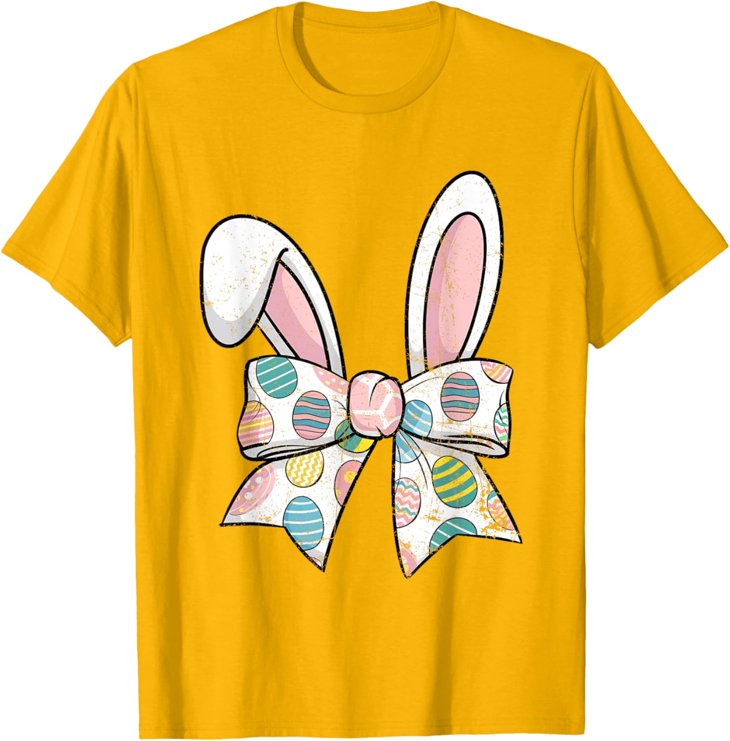 Easter Day Coquette Bow Cute Bunny Rabbit Girls Teens Kids T-Shirt