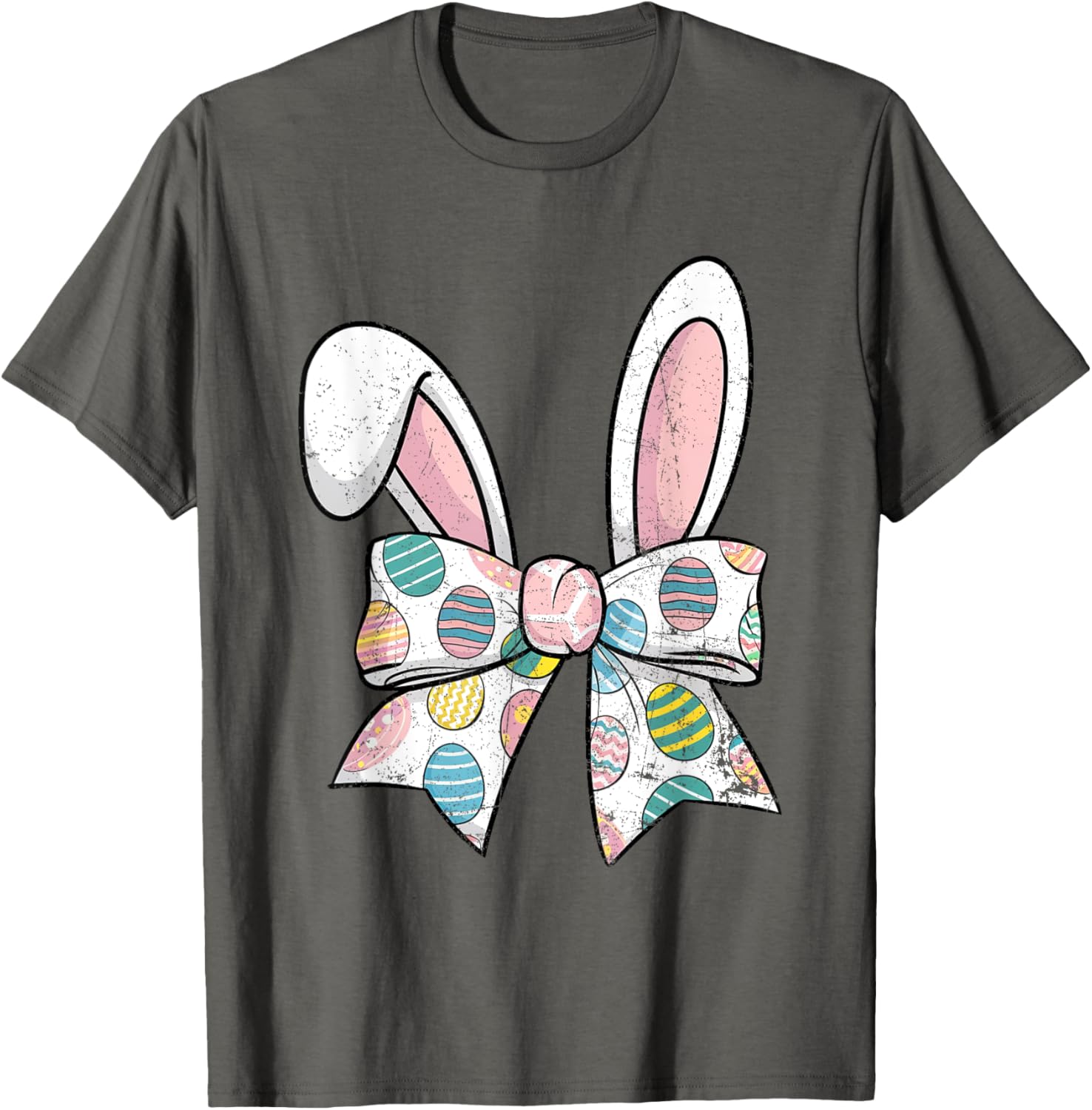 Easter Day Coquette Bow Cute Bunny Rabbit Girls Teens Kids T-Shirt