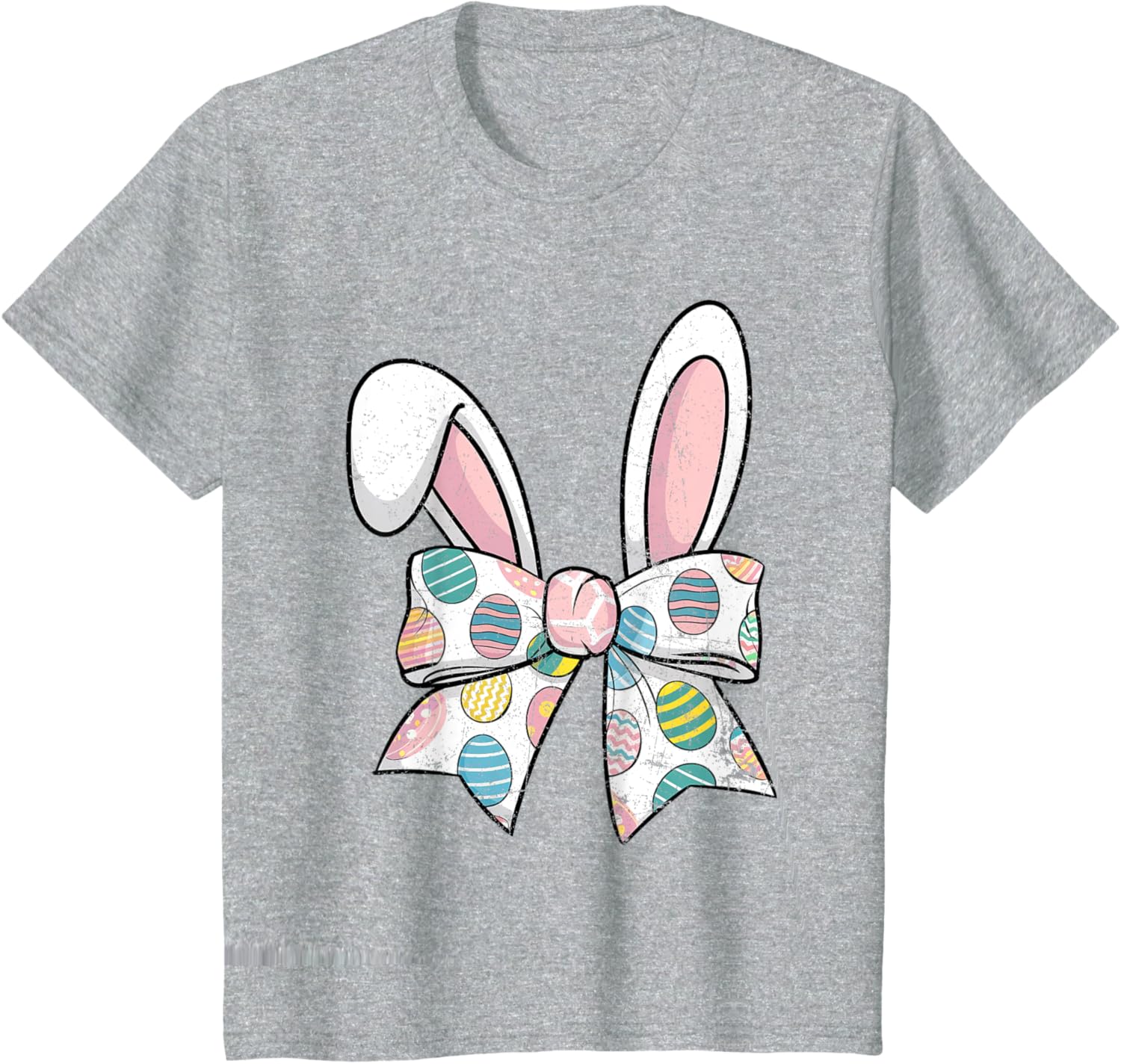 Easter Day Coquette Bow Cute Bunny Rabbit Girls Teens Kids T-Shirt