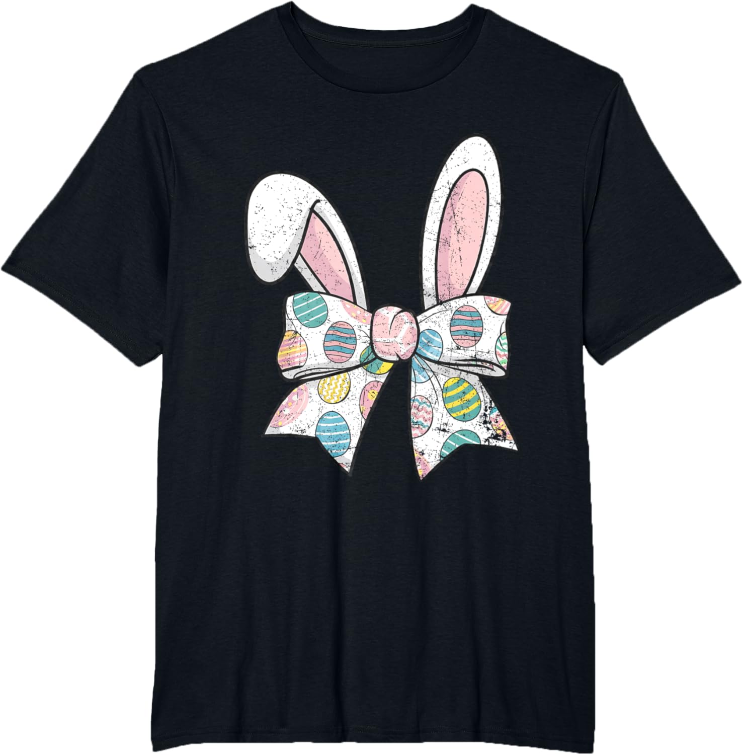 Easter Day Coquette Bow Cute Bunny Rabbit Girls Teens Kids T-Shirt