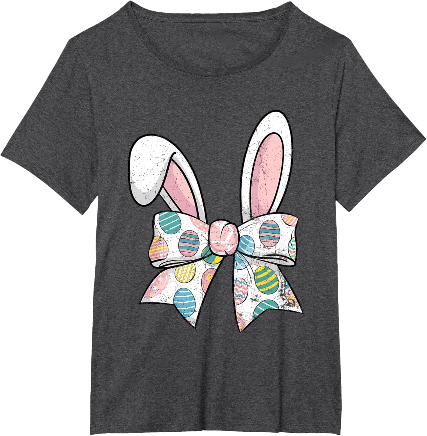 Easter Day Coquette Bow Cute Bunny Rabbit Girls Teens Kids T-Shirt