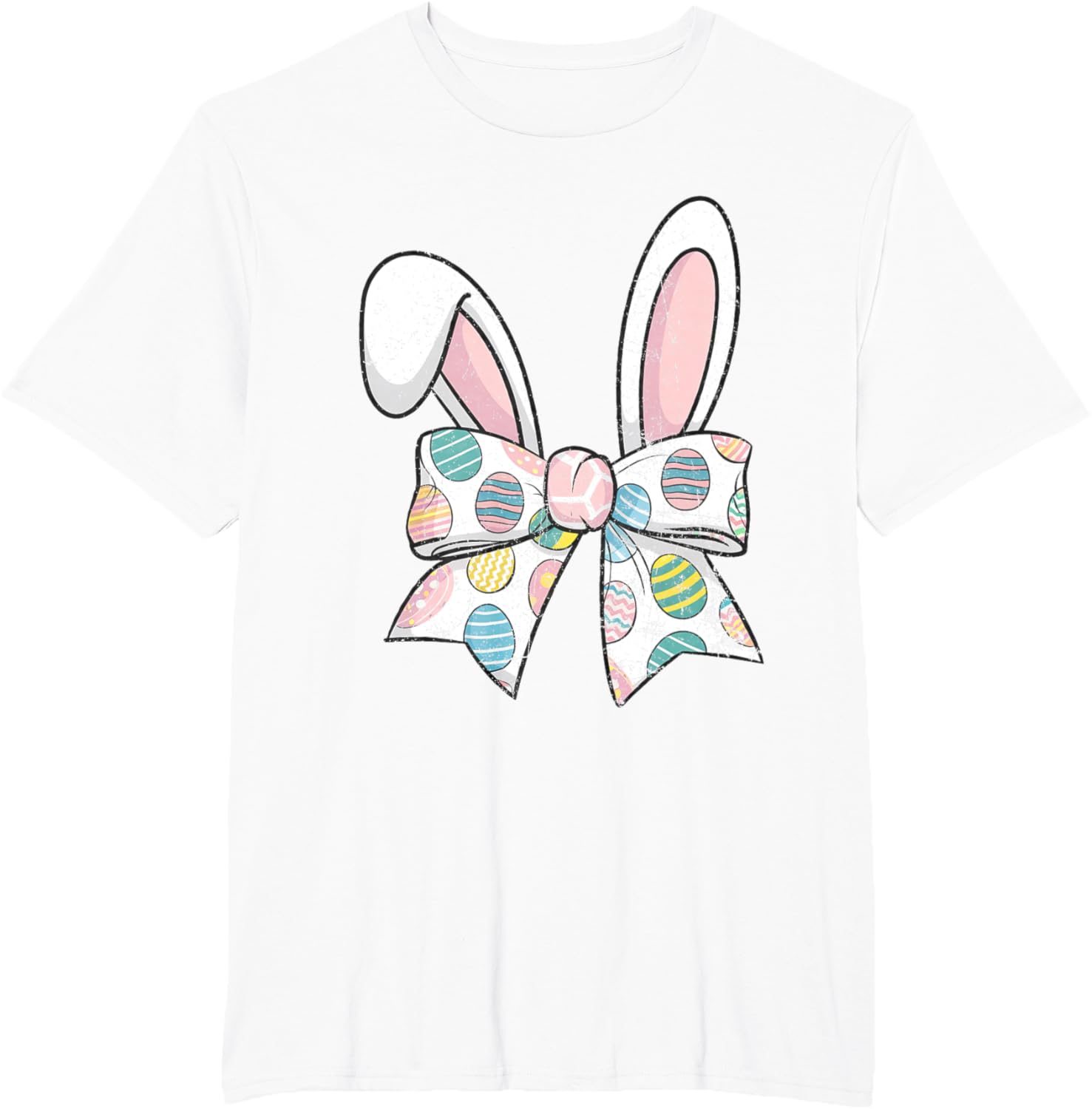 Easter Day Coquette Bow Cute Bunny Rabbit Girls Teens Kids T-Shirt