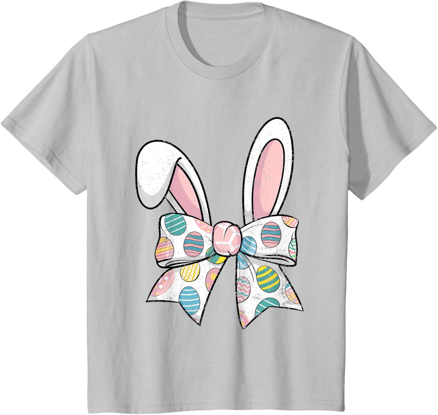 Easter Day Coquette Bow Cute Bunny Rabbit Girls Teens Kids T-Shirt