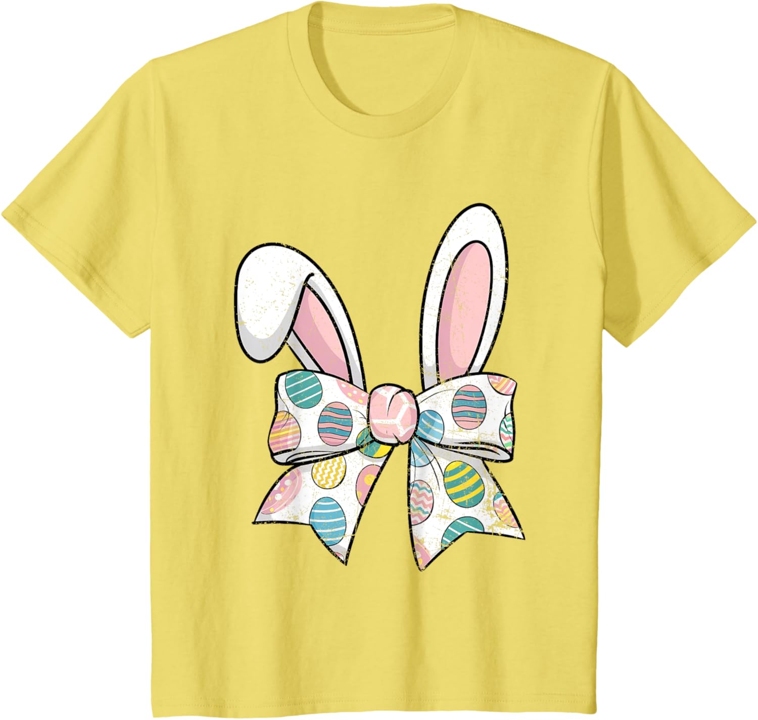 Easter Day Coquette Bow Cute Bunny Rabbit Girls Teens Kids T-Shirt