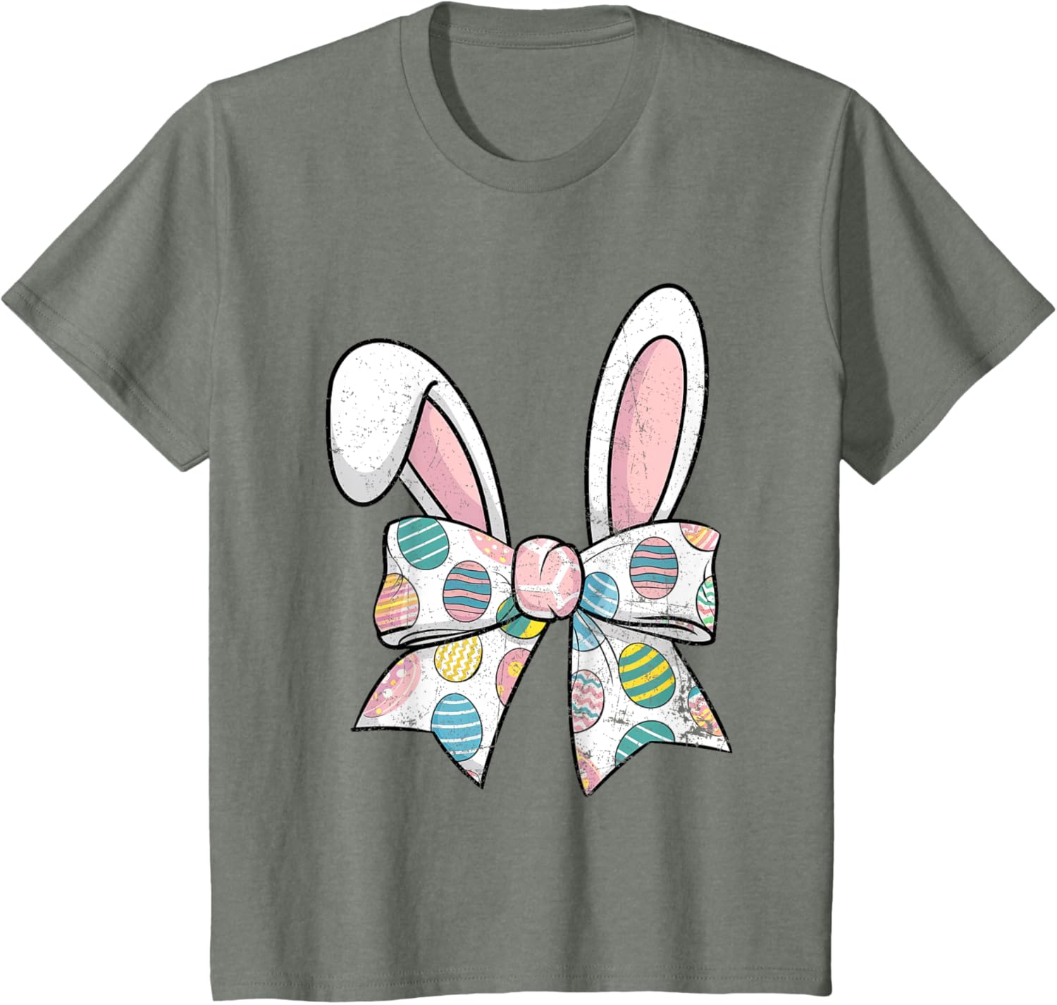 Easter Day Coquette Bow Cute Bunny Rabbit Girls Teens Kids T-Shirt