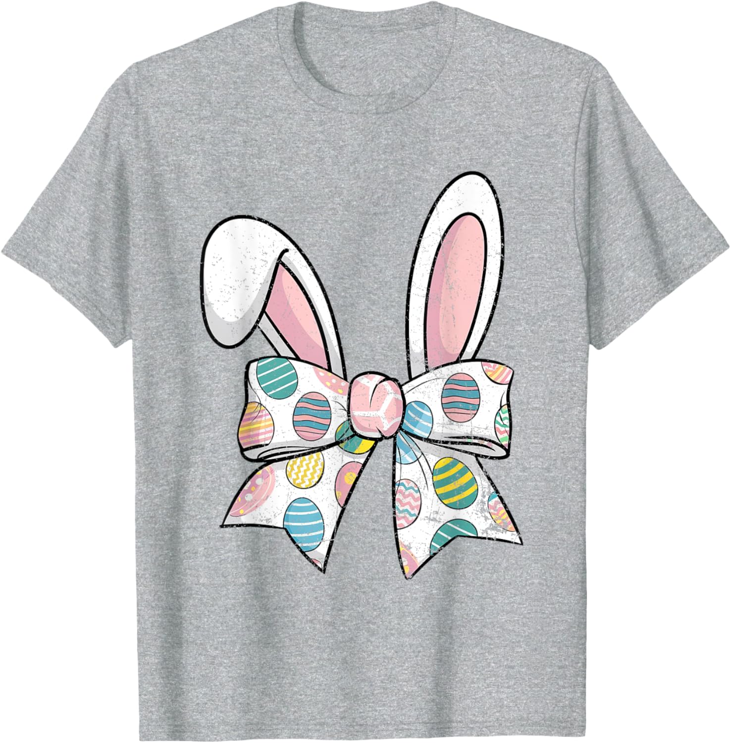 Easter Day Coquette Bow Cute Bunny Rabbit Girls Teens Kids T-Shirt