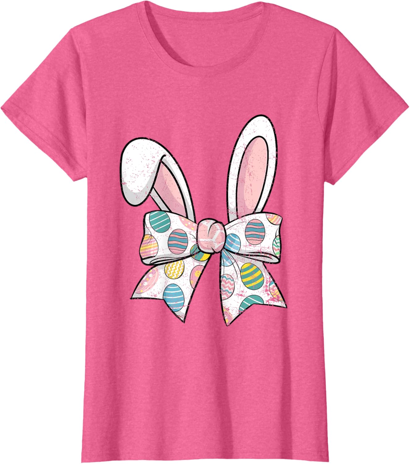 Easter Day Coquette Bow Cute Bunny Rabbit Girls Teens Kids T-Shirt