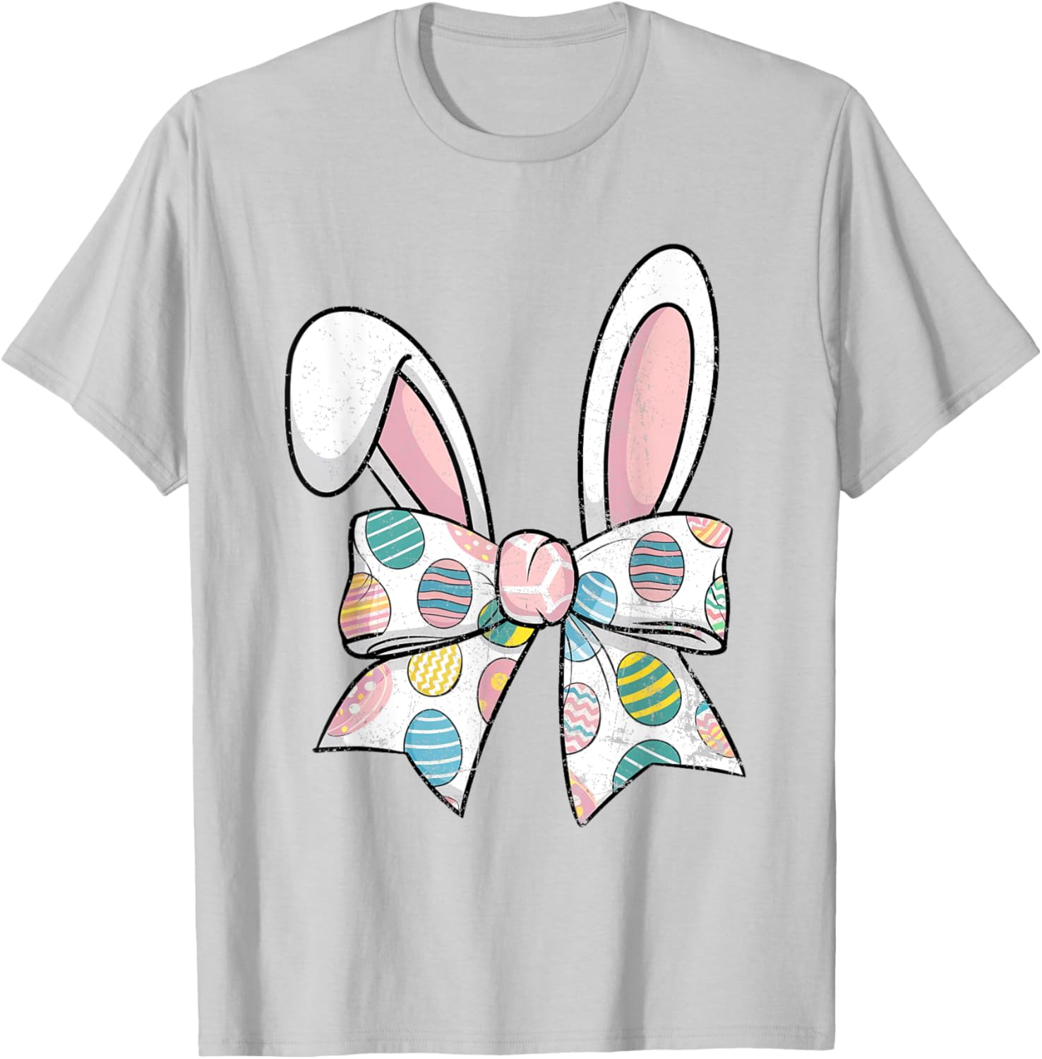 Easter Day Coquette Bow Cute Bunny Rabbit Girls Teens Kids T-Shirt