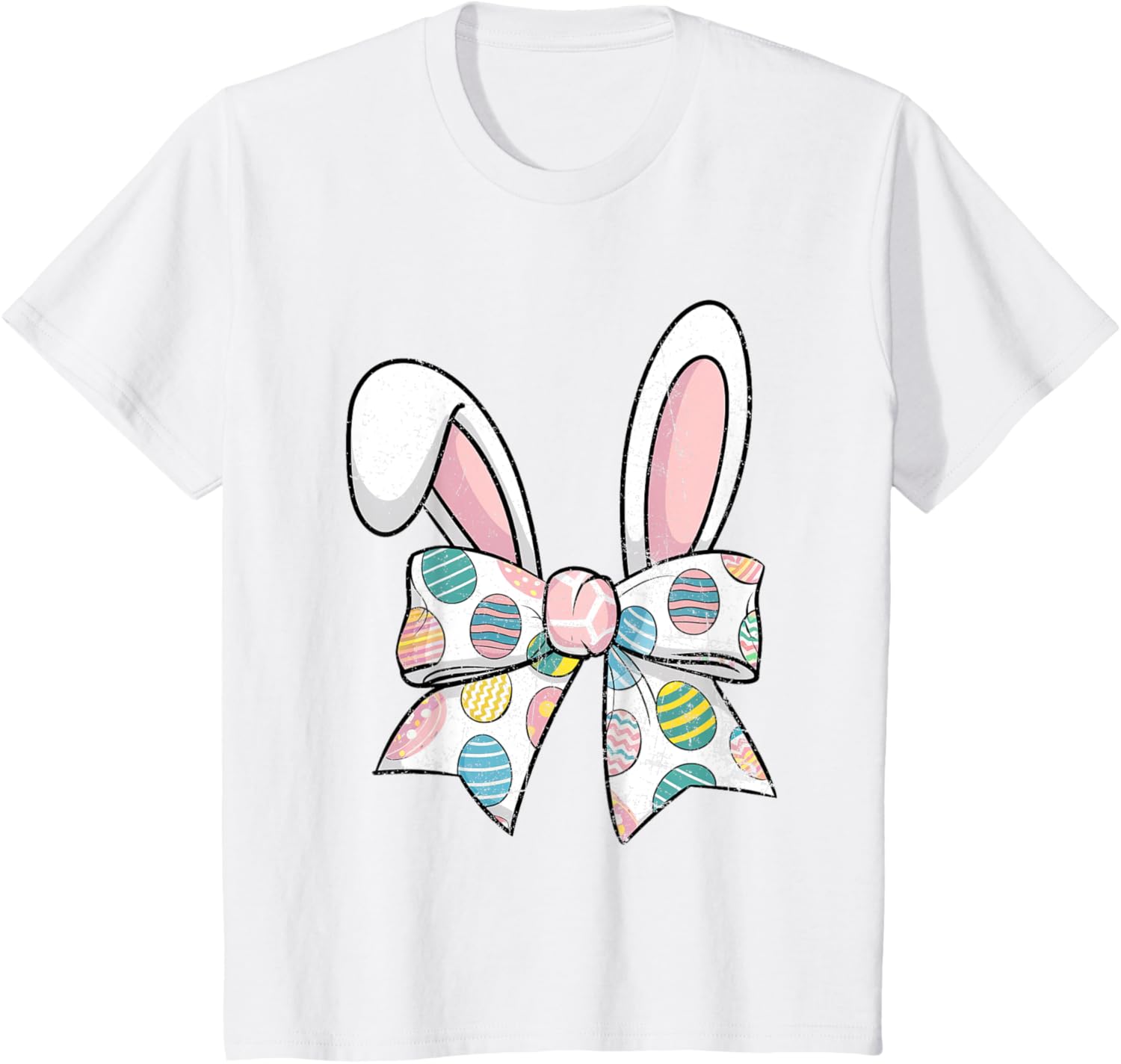 Easter Day Coquette Bow Cute Bunny Rabbit Girls Teens Kids T-Shirt