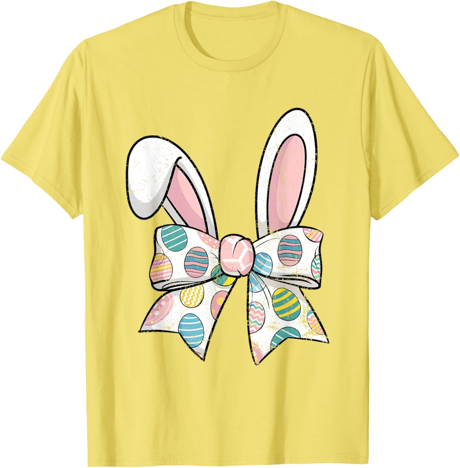 Easter Day Coquette Bow Cute Bunny Rabbit Girls Teens Kids T-Shirt