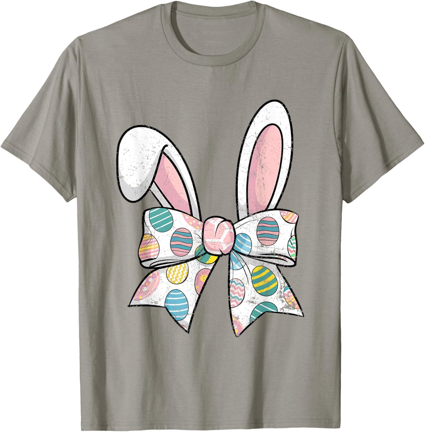 Easter Day Coquette Bow Cute Bunny Rabbit Girls Teens Kids T-Shirt