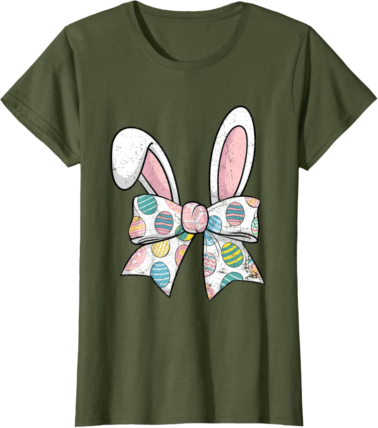 Easter Day Coquette Bow Cute Bunny Rabbit Girls Teens Kids T-Shirt