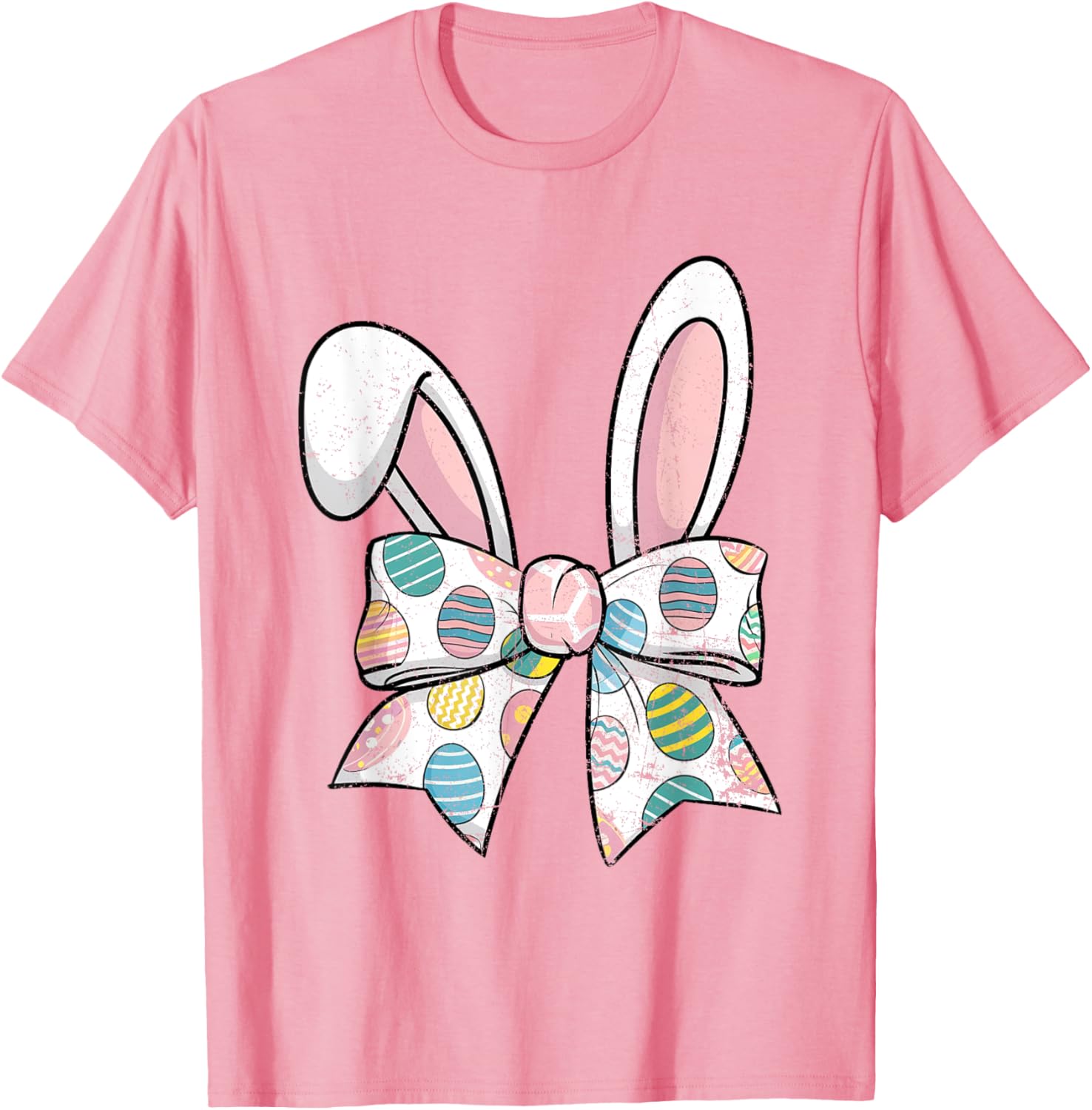 Easter Day Coquette Bow Cute Bunny Rabbit Girls Teens Kids T-Shirt