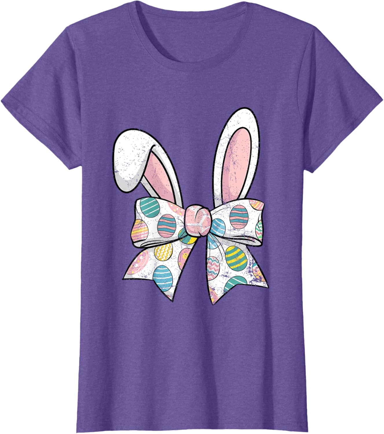 Easter Day Coquette Bow Cute Bunny Rabbit Girls Teens Kids T-Shirt