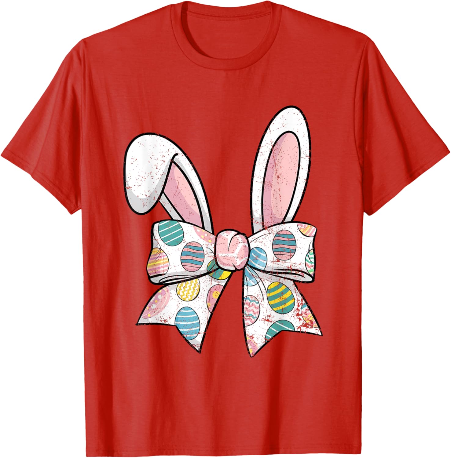 Easter Day Coquette Bow Cute Bunny Rabbit Girls Teens Kids T-Shirt