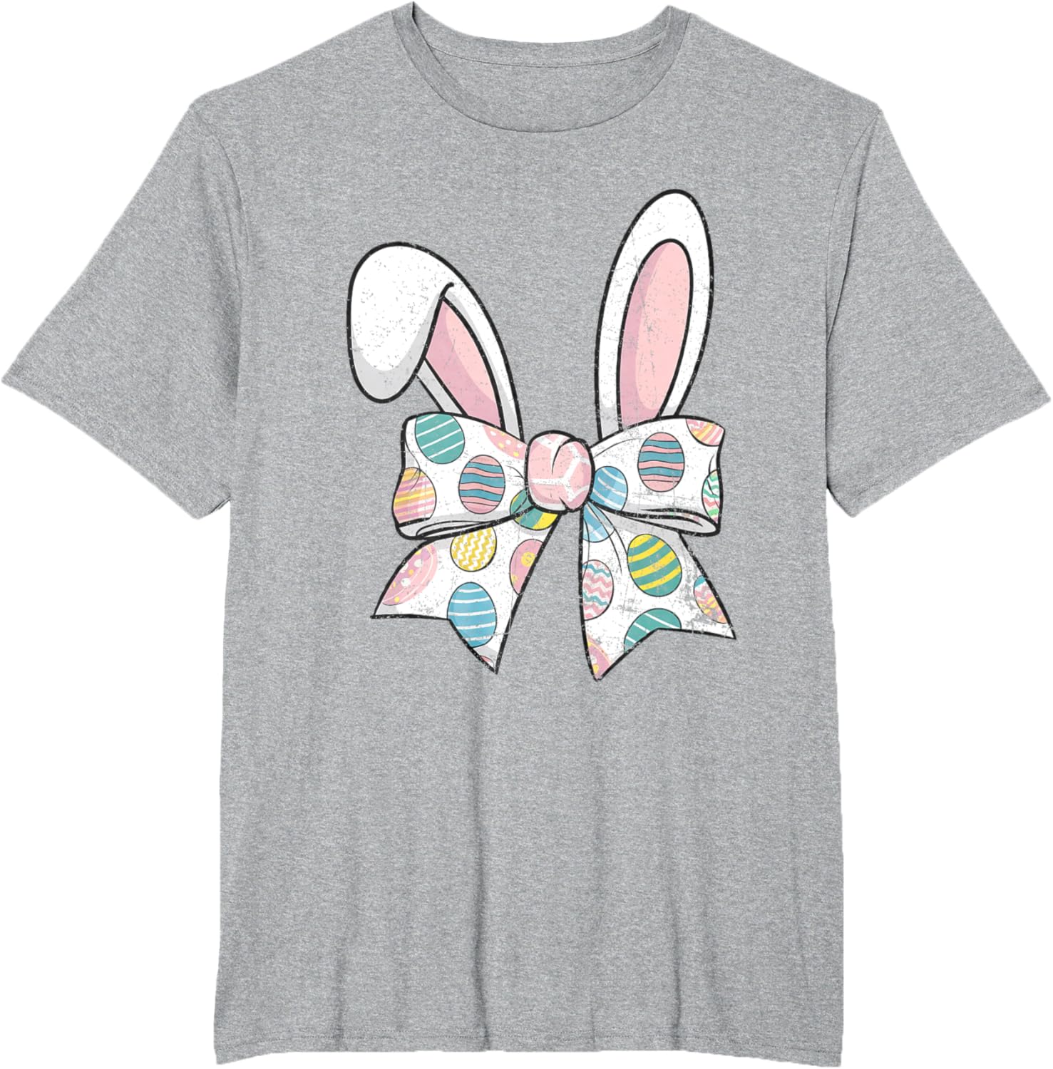 Easter Day Coquette Bow Cute Bunny Rabbit Girls Teens Kids T-Shirt