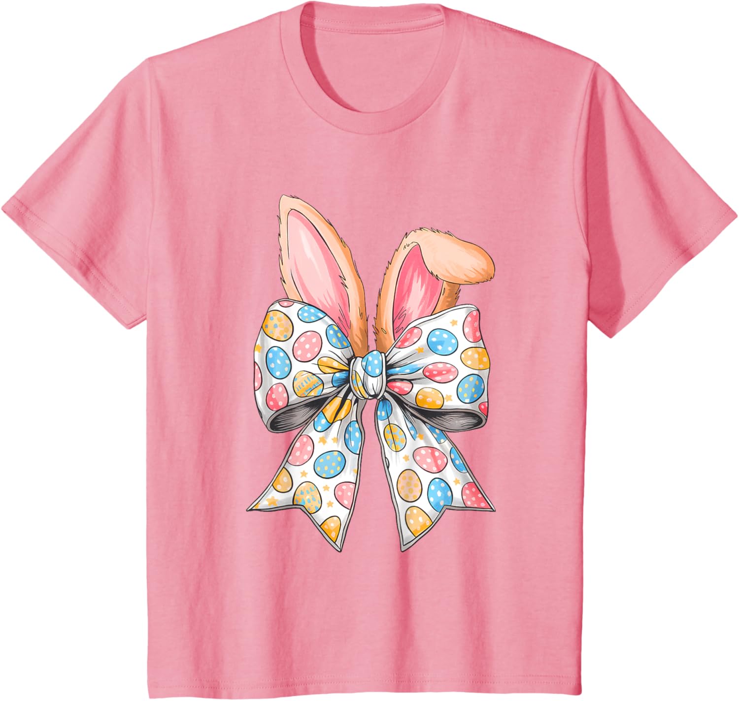 Easter Day Coquette Bow Cute Bunny Rabbit Girls Teens Kids T-Shirt